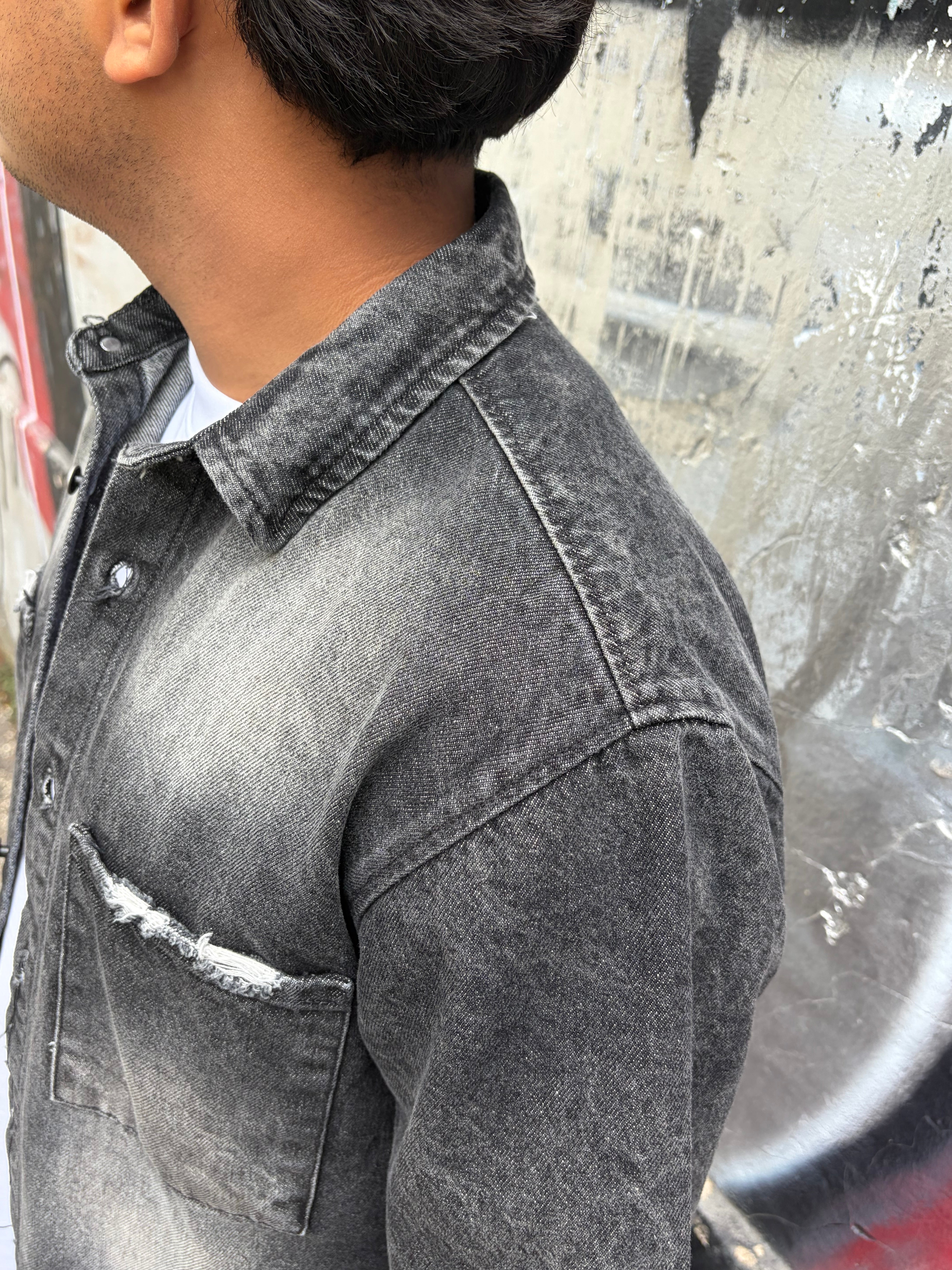 Completo Denim Washed Black | Giacca + Pantaloni | Urban Streetwear | TAZIMSHOP