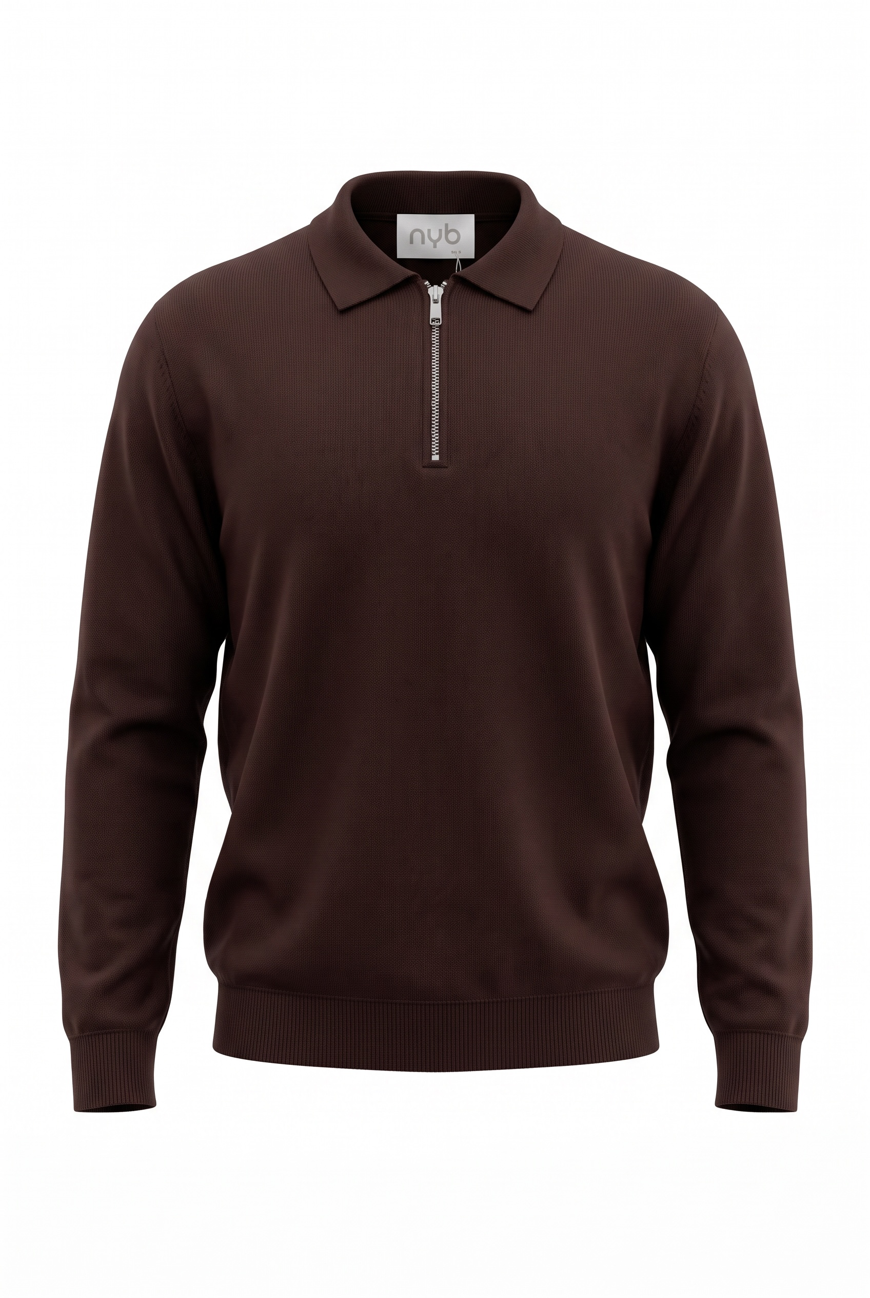 Polo in Maglia Leggera con Mezza Zip – Vestibilità Regular