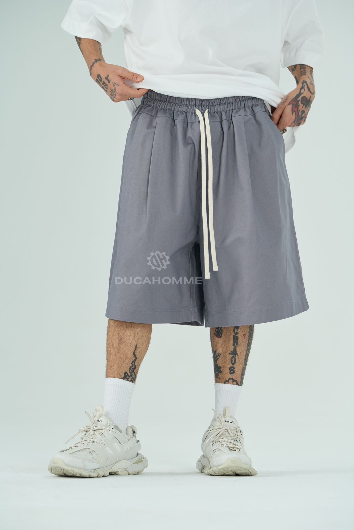 Pantaloncino Monocolor grigio