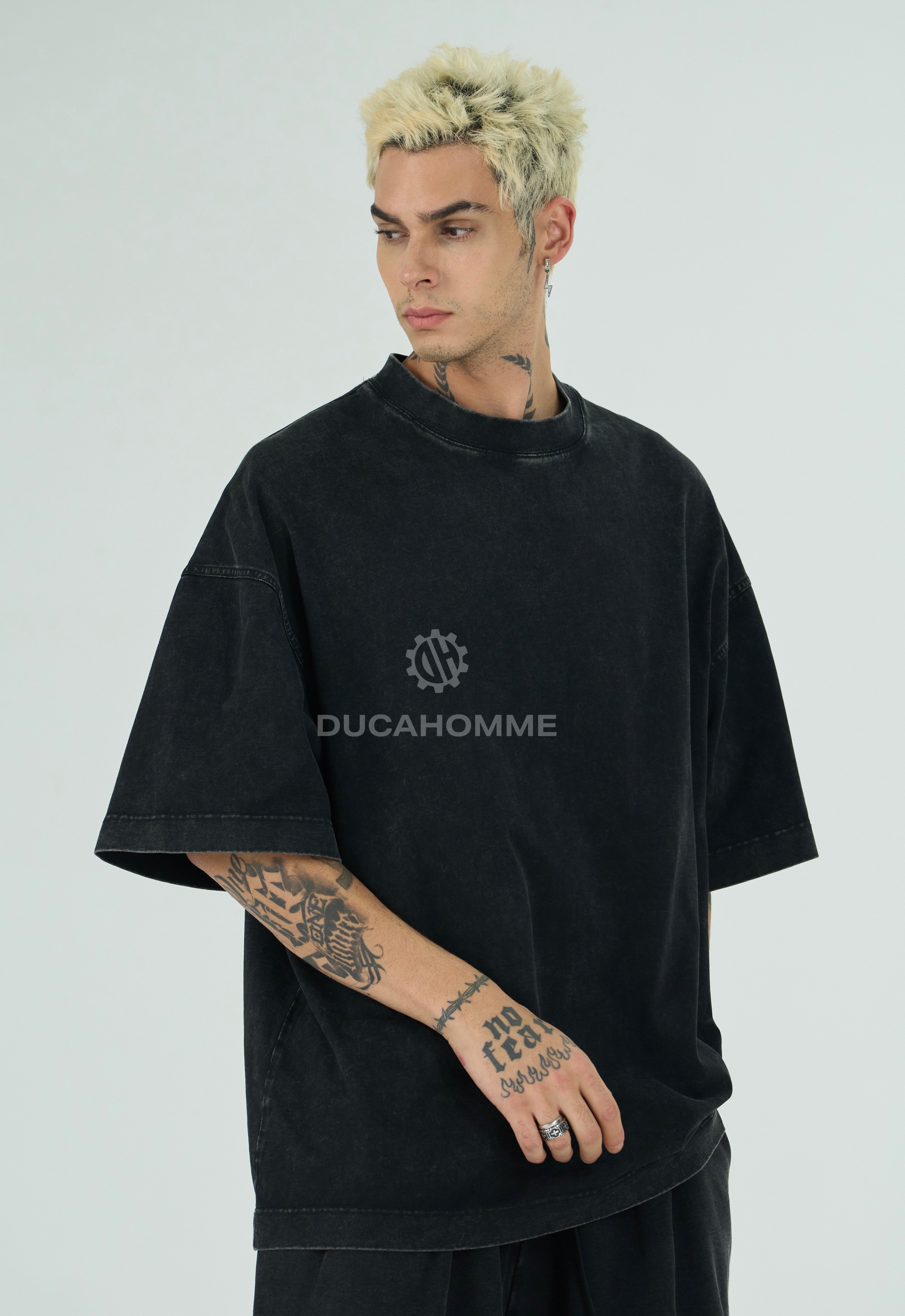 T-shirt Oversize Washed Nero | Vintage Urban Streetwear | TAZIMSHOP
