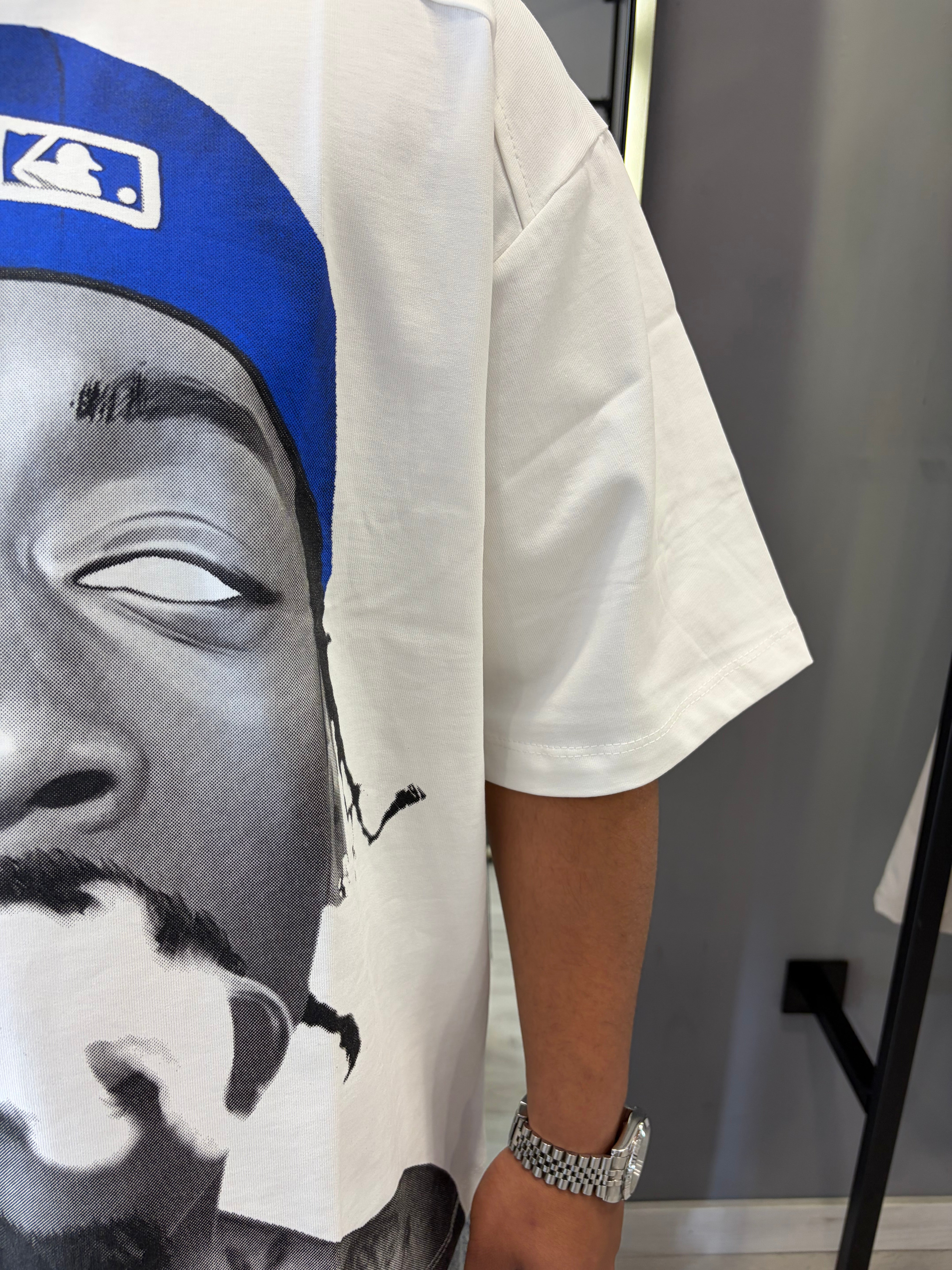 T-Shirt Blue Smoke | Oversize Graphic Streetwear | TAZIMSHOP
