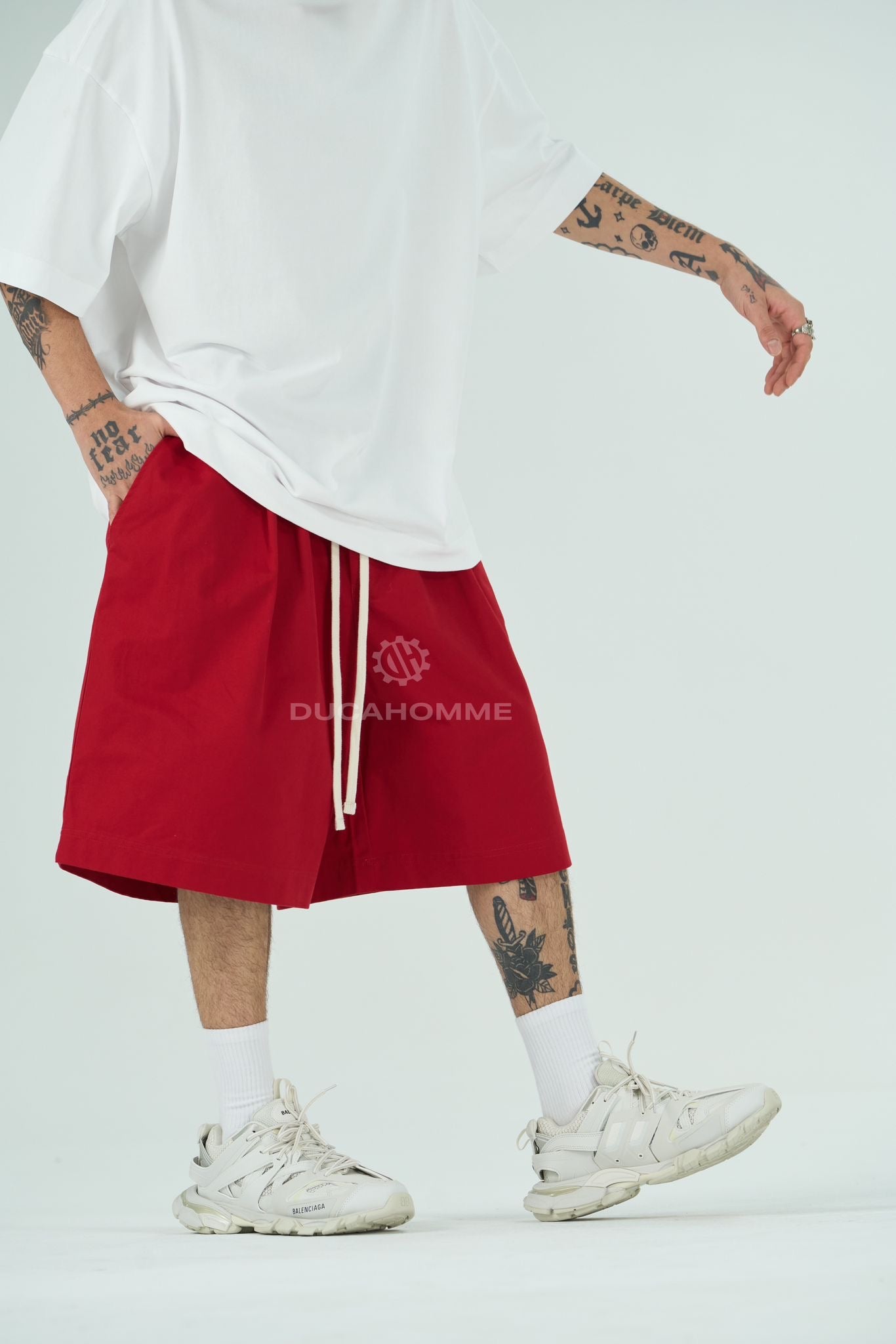 Pantaloncino Monocolor Rosso | Oversize Urban Summer | TAZIMSHOP