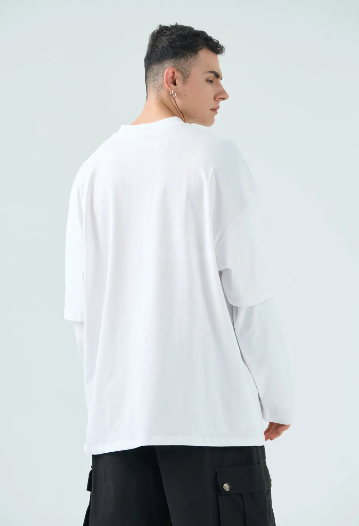 Maglietta Oversize Layered bianca