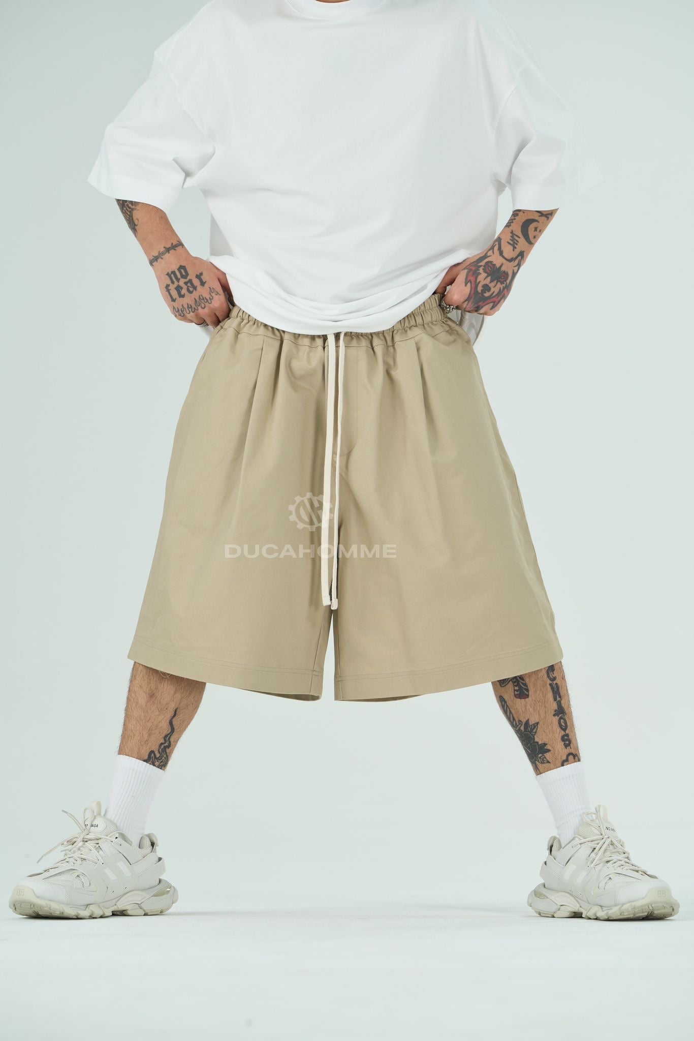 Pantaloncino Monocolor beige