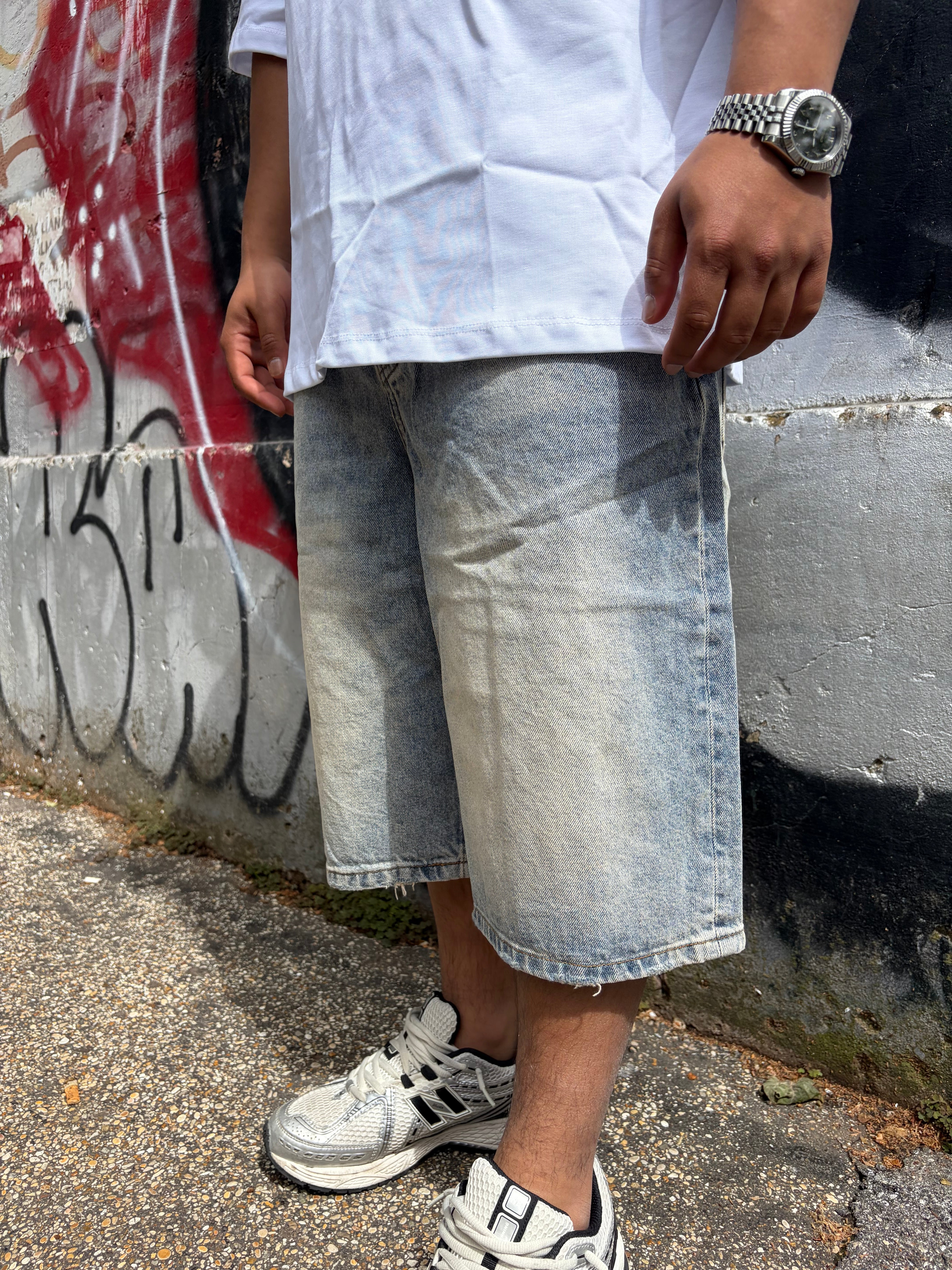 Short Denim Azure | Baggy Oversize Urban | TAZIMSHOP