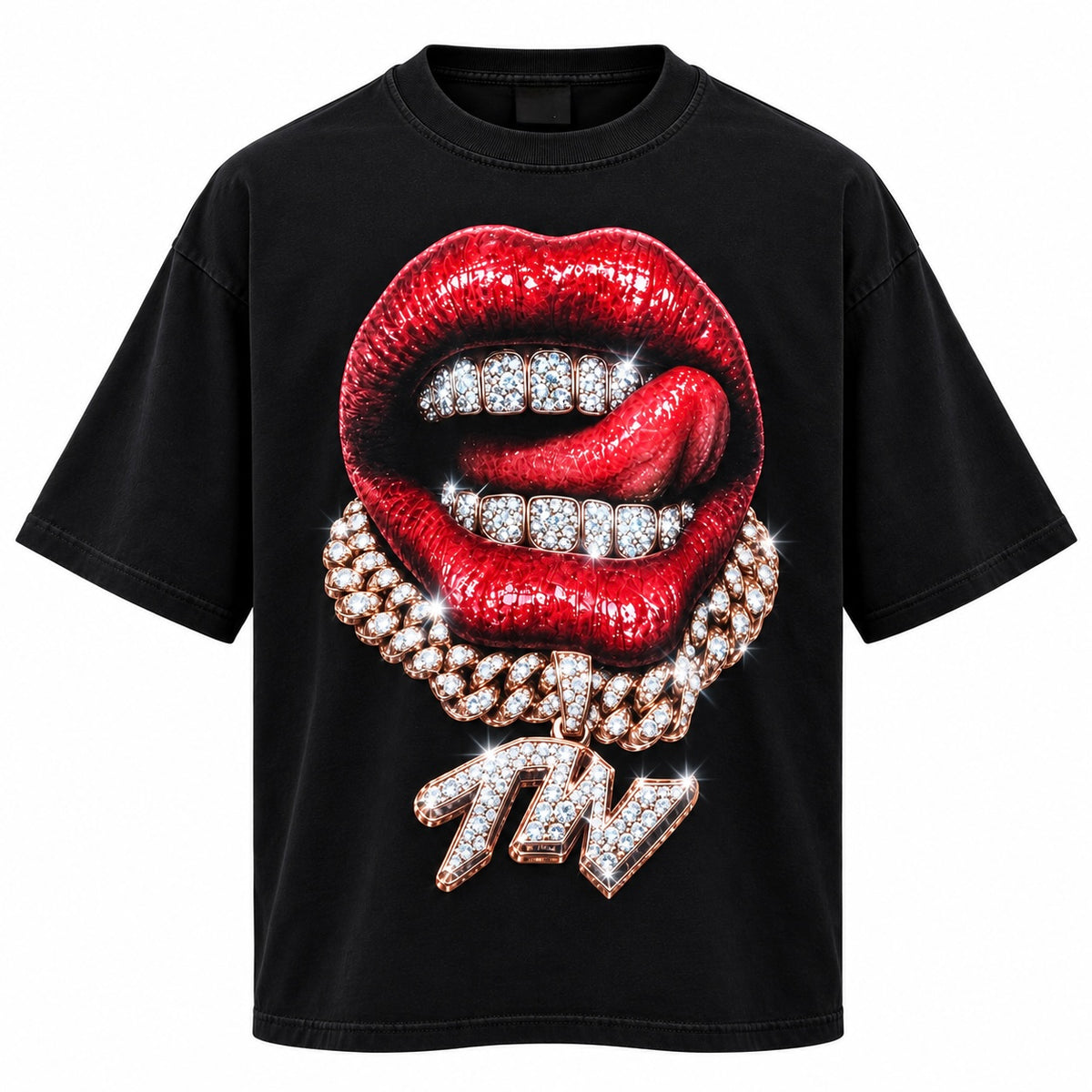 T-shirt Diamond Lips