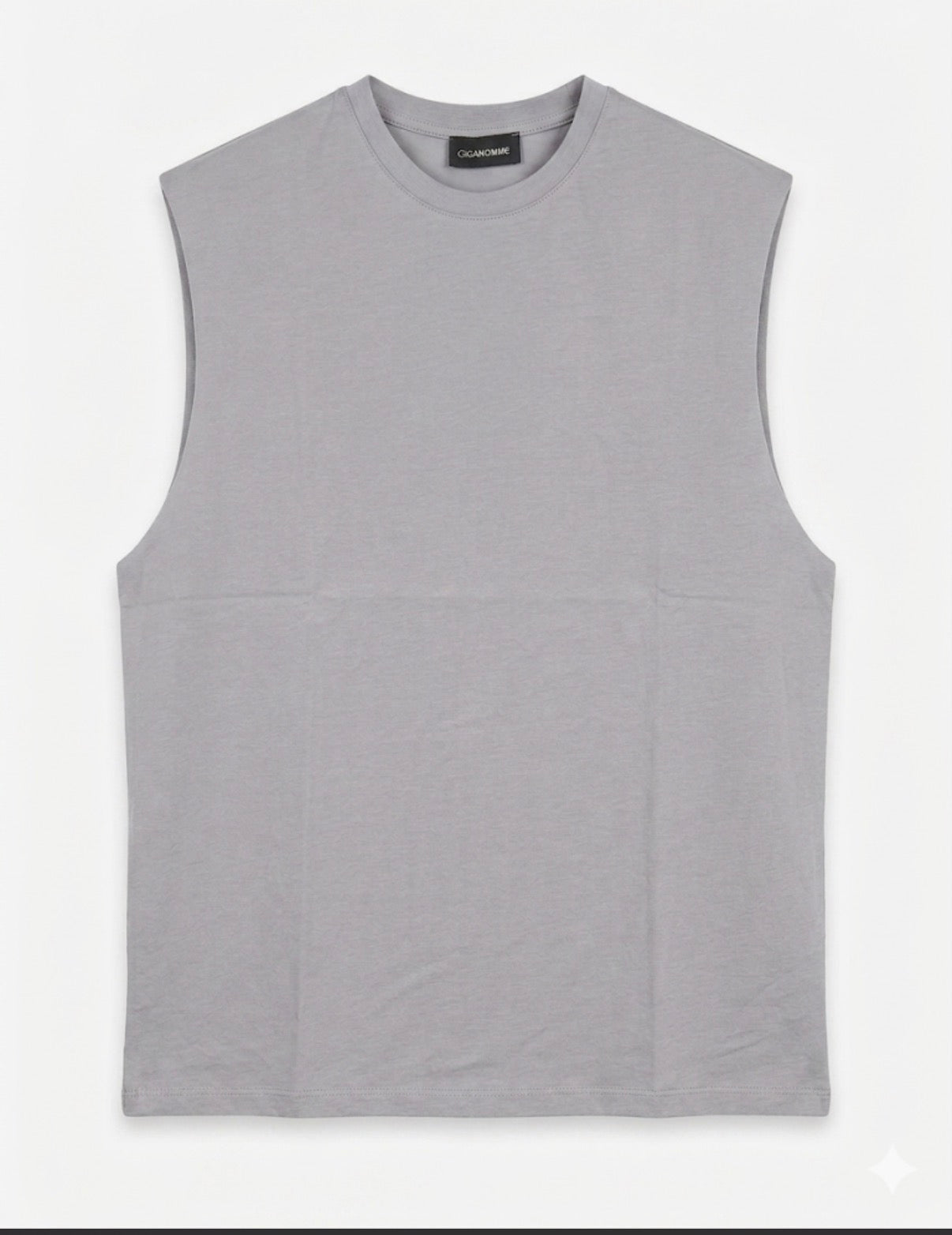 Canotta grigio chiaro oversize