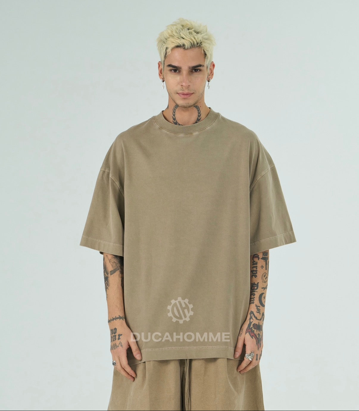 T-shirt Oversize Washed Fango | Vintage Urban Streetwear | TAZIMSHOP