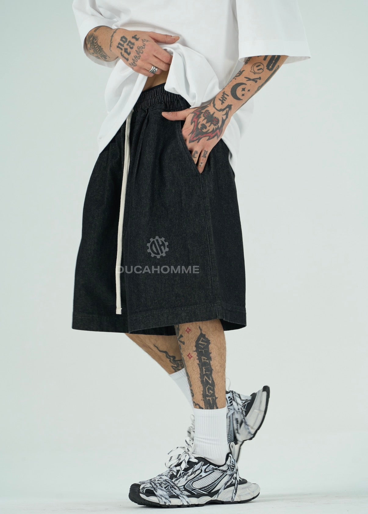 Pantaloncino Denim Black | Urban Streetwear | TAZIMSHOP