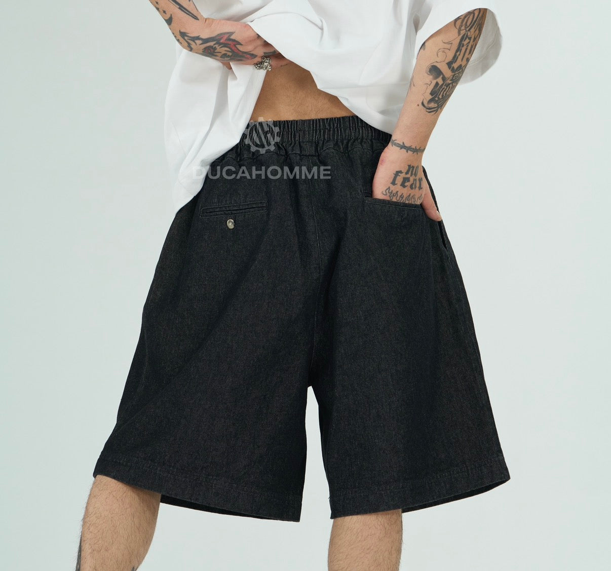 Pantaloncino Denim Black | Urban Streetwear | TAZIMSHOP