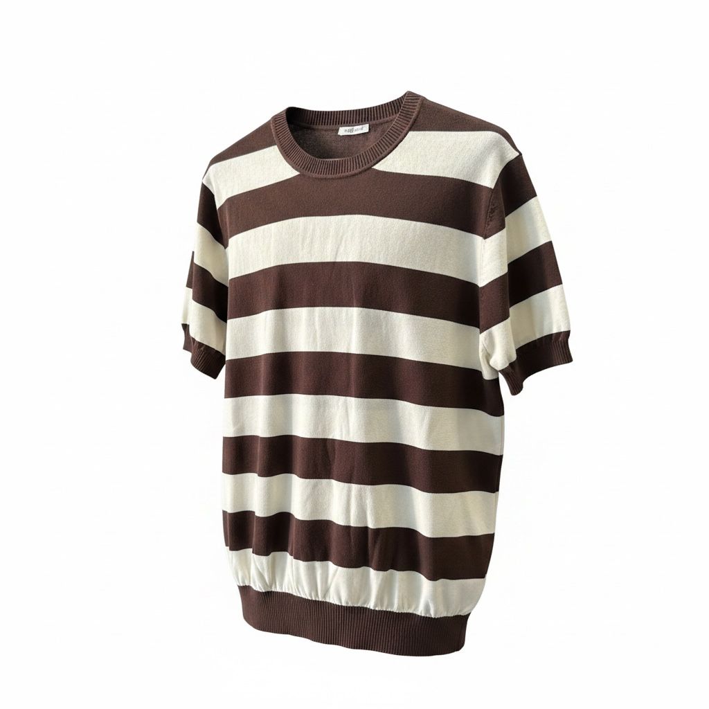 T-shirt Multiline beige