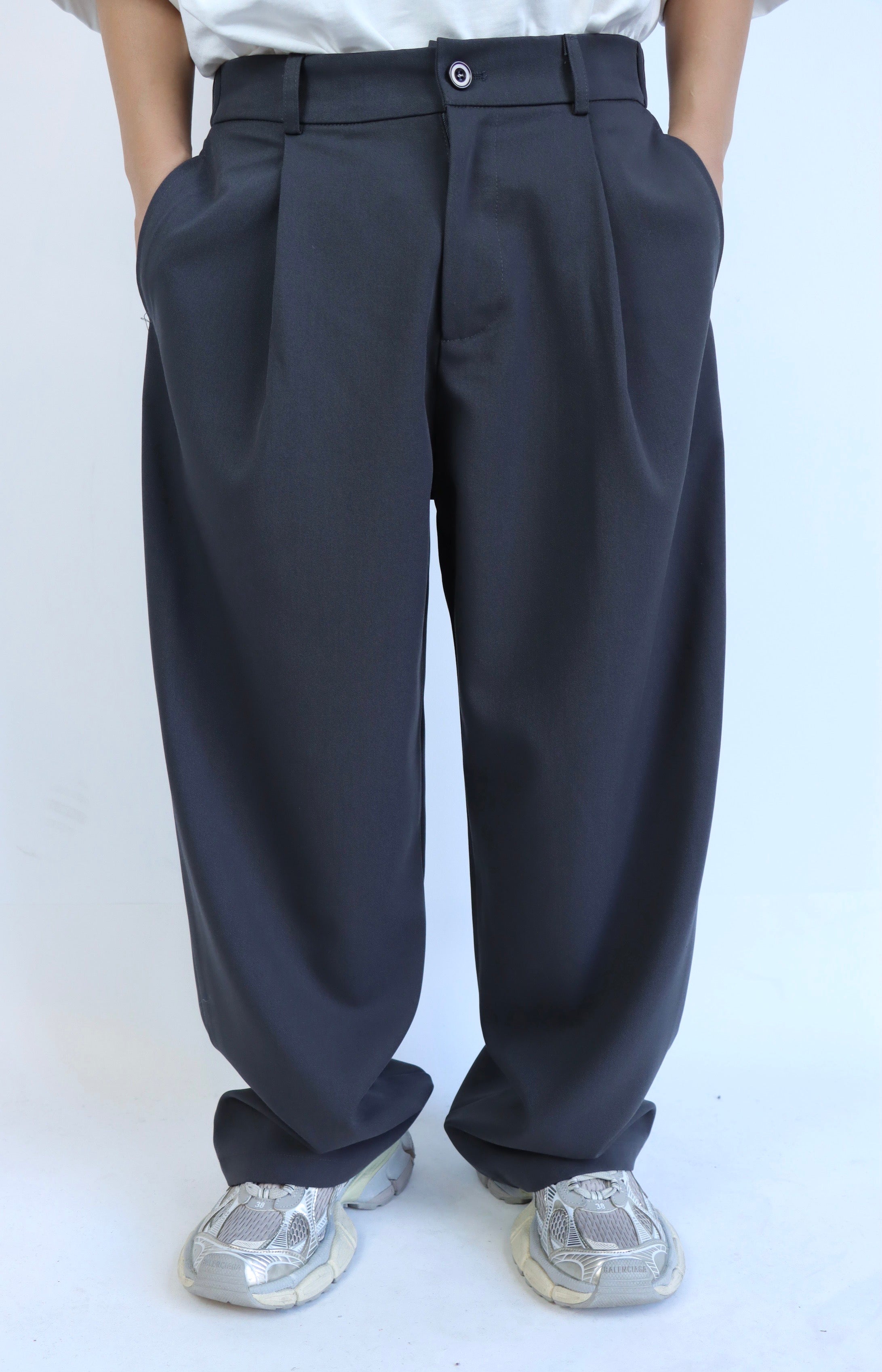 Pantalone Oversize Elegance Piombo