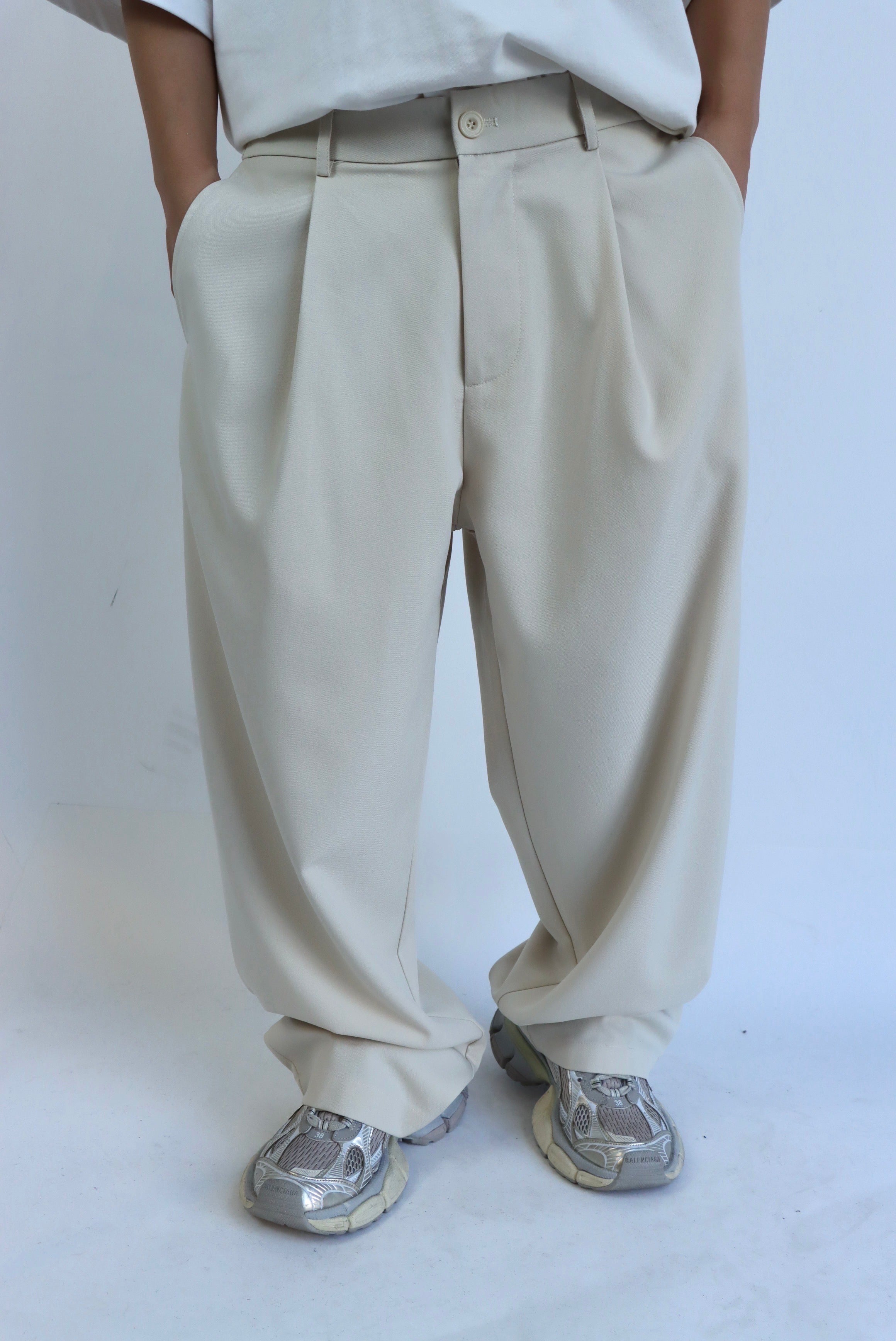 Pantalone Oversize Elegance Panna