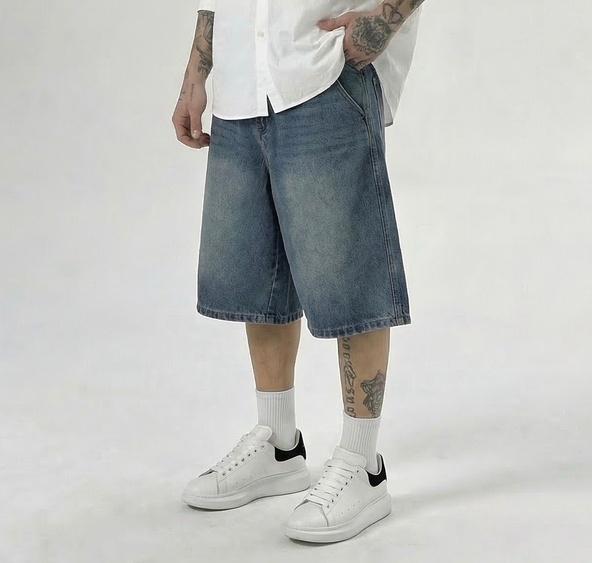 Short Denim Blue - Jeans Shorts Urban Streetwear