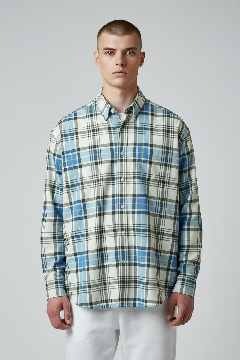 Camicia Multiline Azzurra - Freschezza Elegante