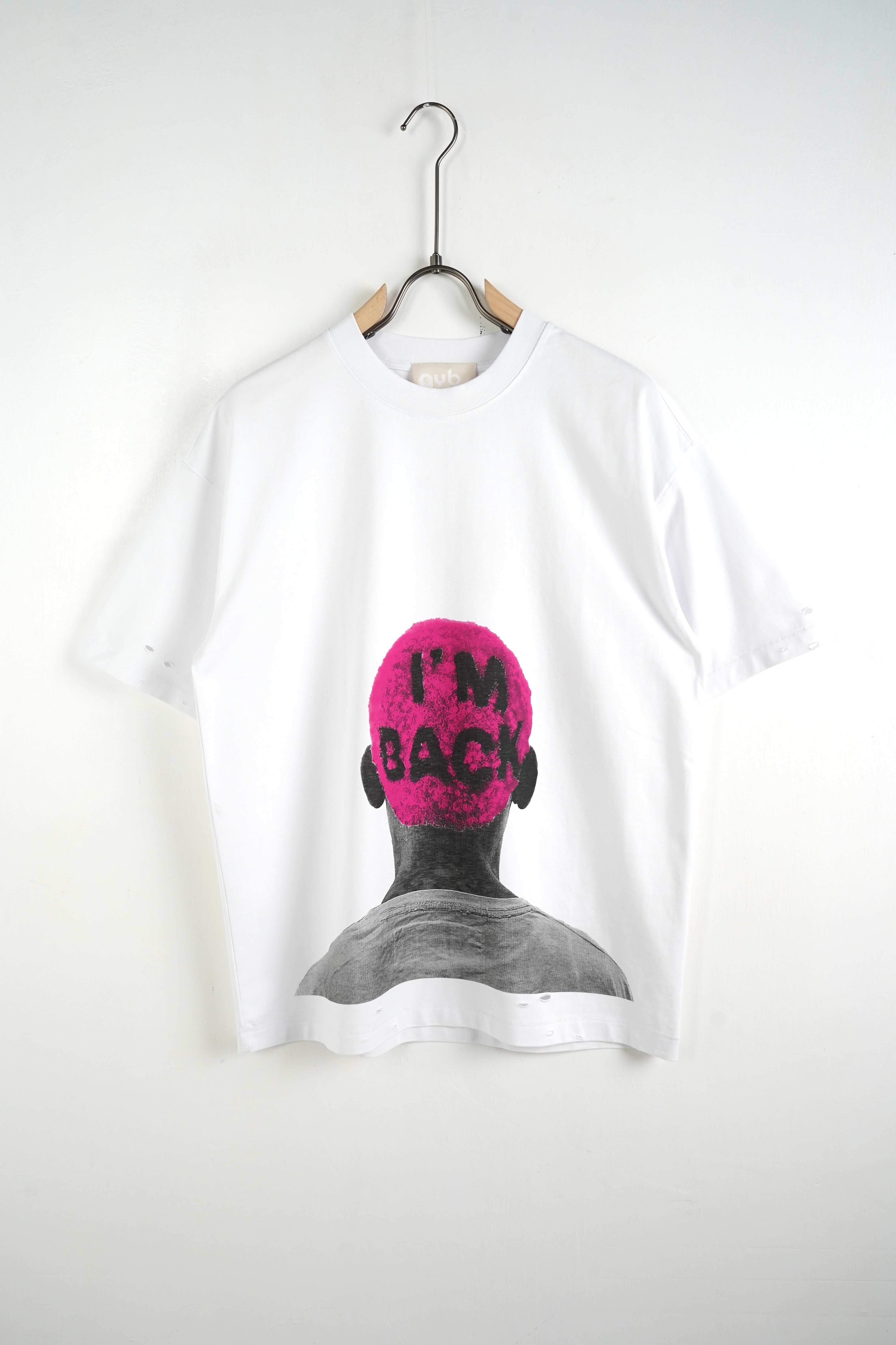 T-shirt bianca stampa “I’M BACK”