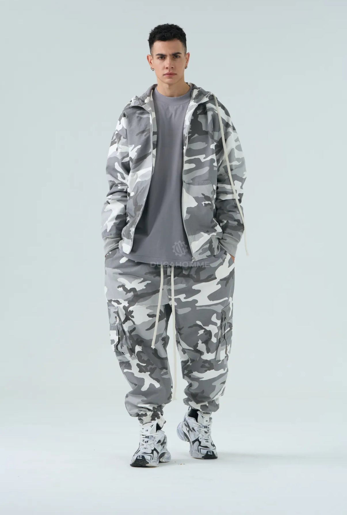 Completo camo grigio militare