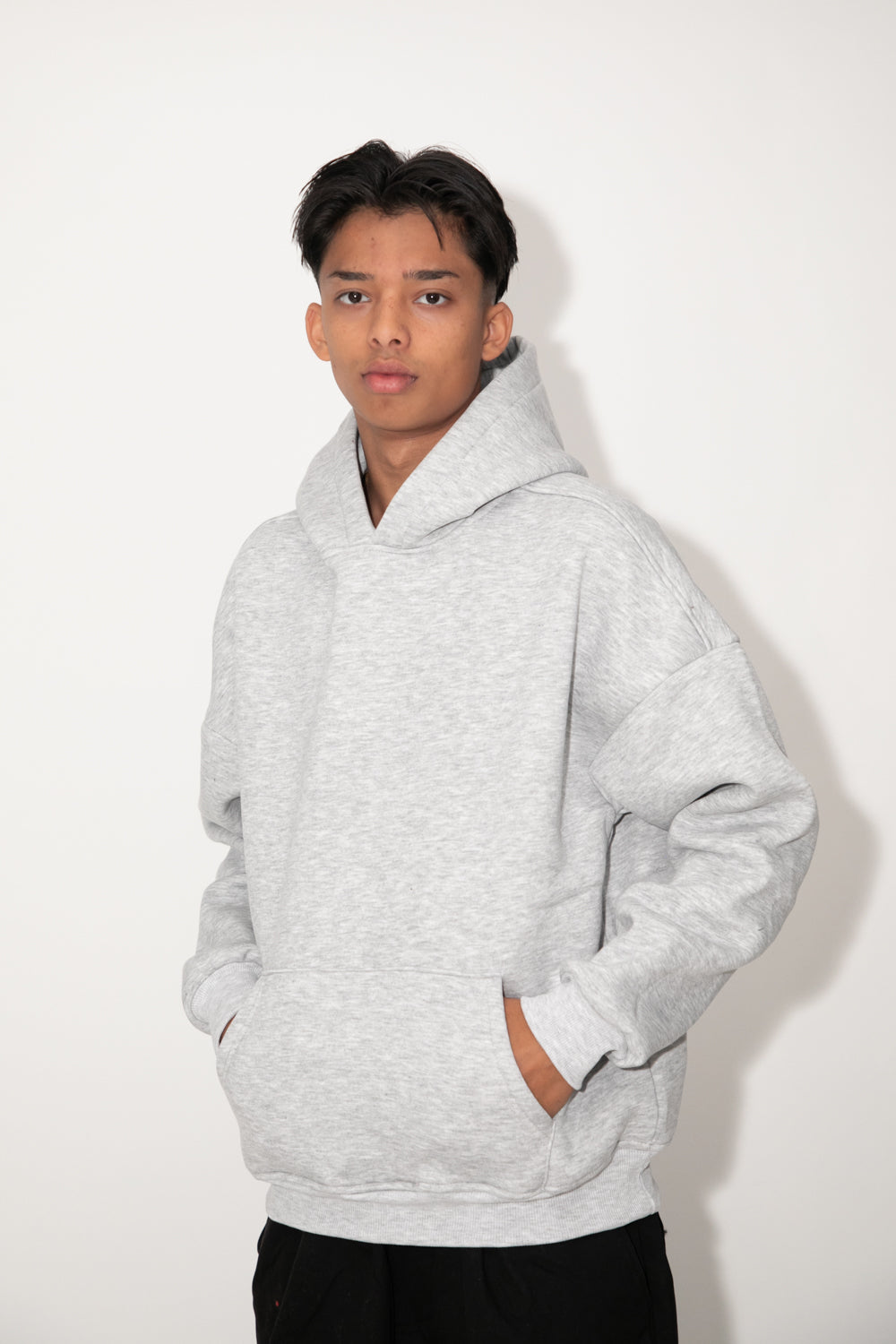 Felpa boxy fit grigio nyk