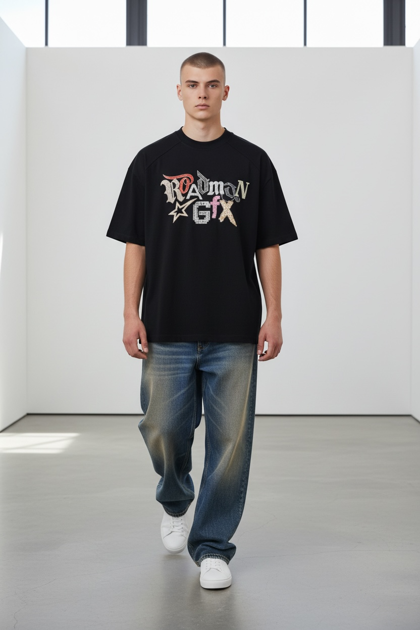 T-shirt Random GF Nera - Dark Essential Style