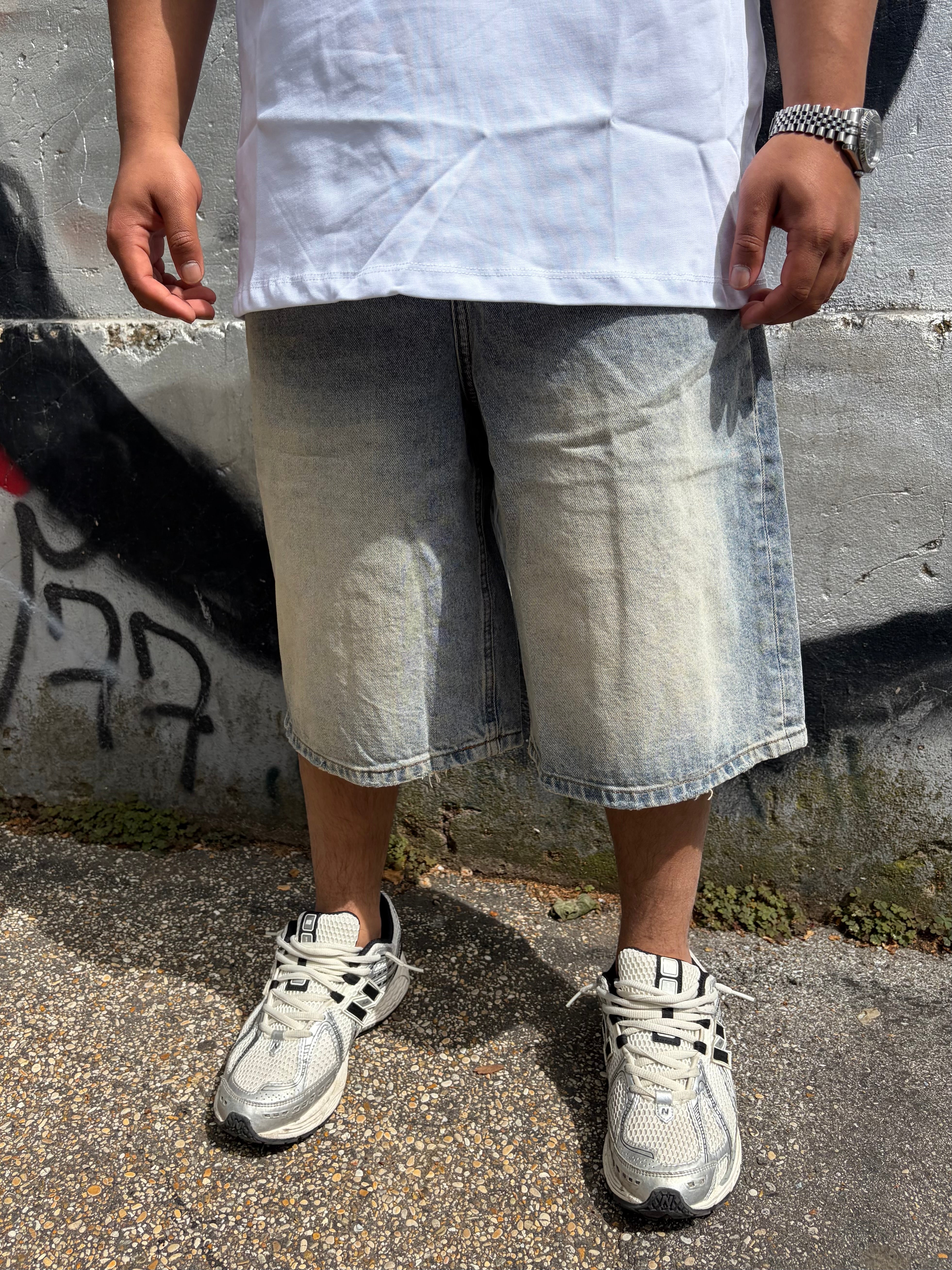 Short Denim Azure | Baggy Oversize Urban | TAZIMSHOP