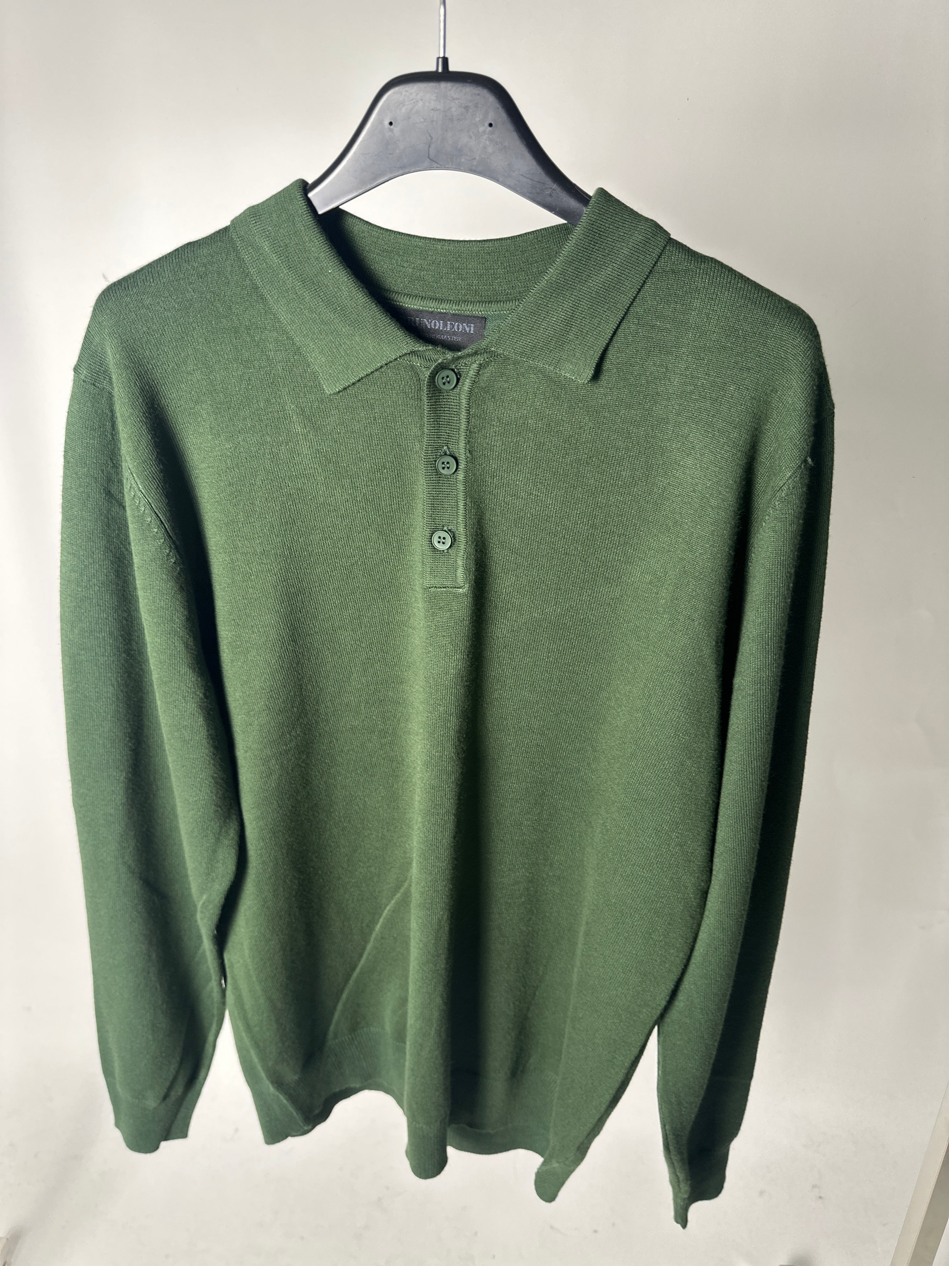 Polo Maniche Lunghe Classic Olive - Earth Elegance