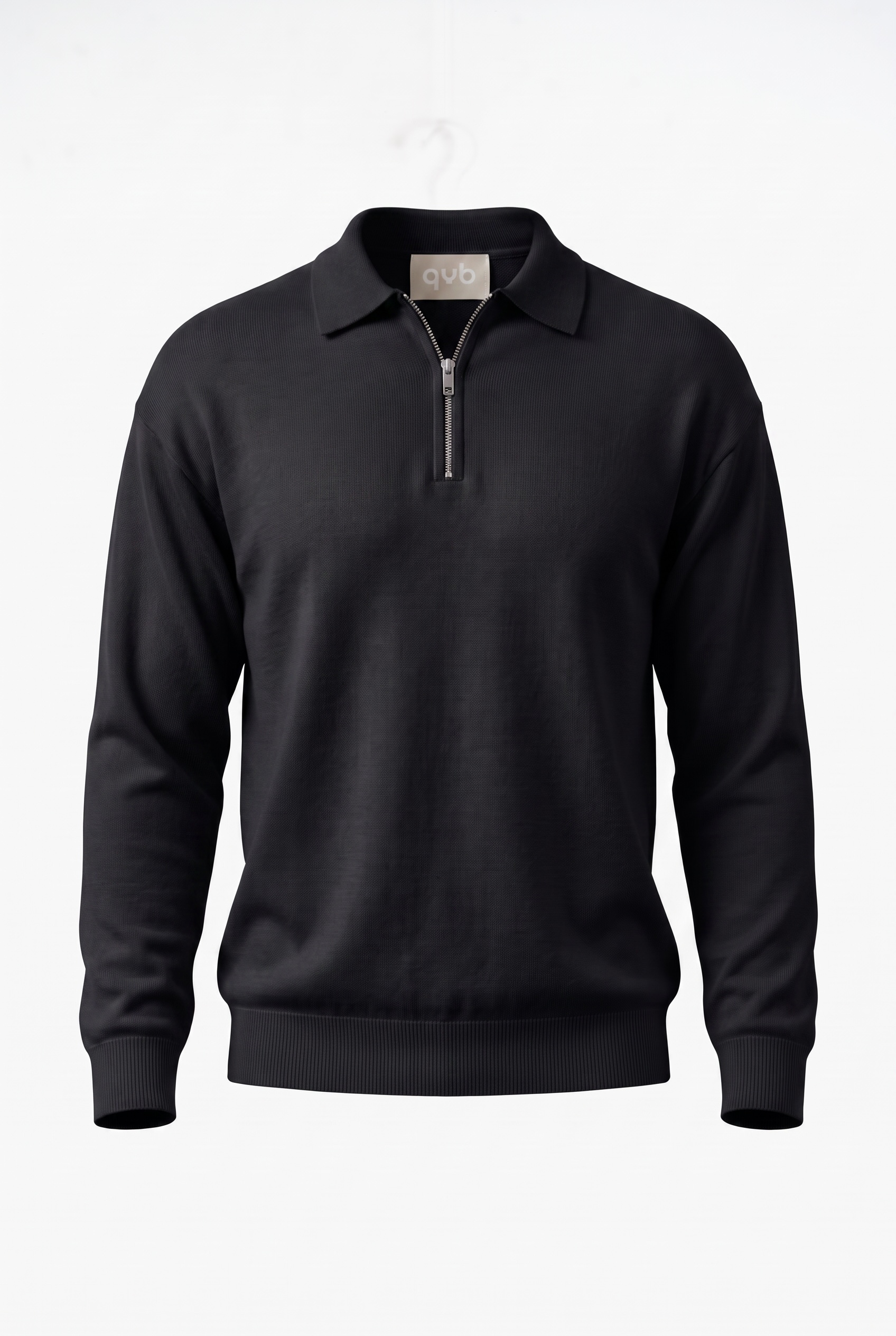 Polo in Maglia Leggera con Mezza Zip – Vestibilità Regular