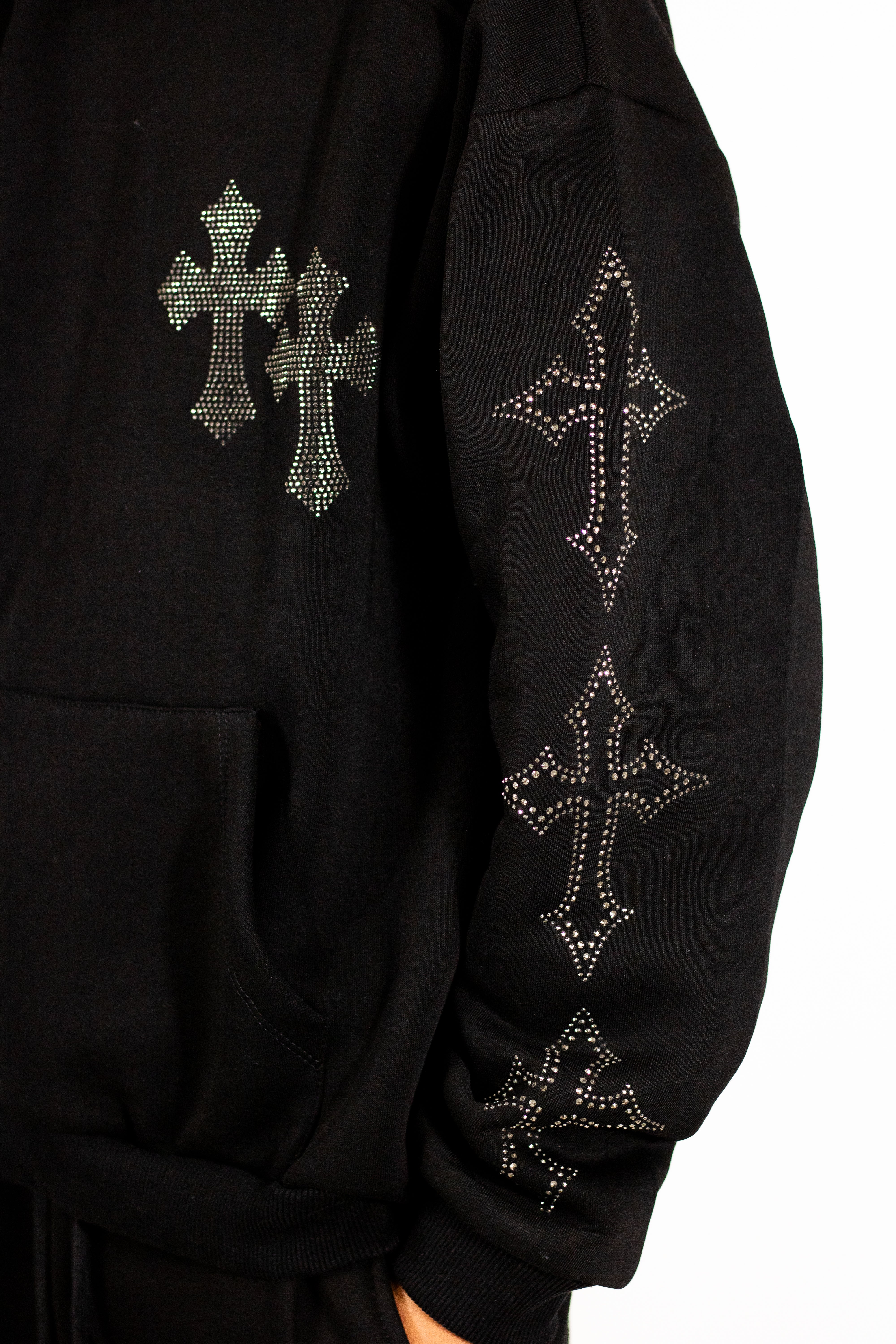 Tuta Streetwear con Dettagli Strass