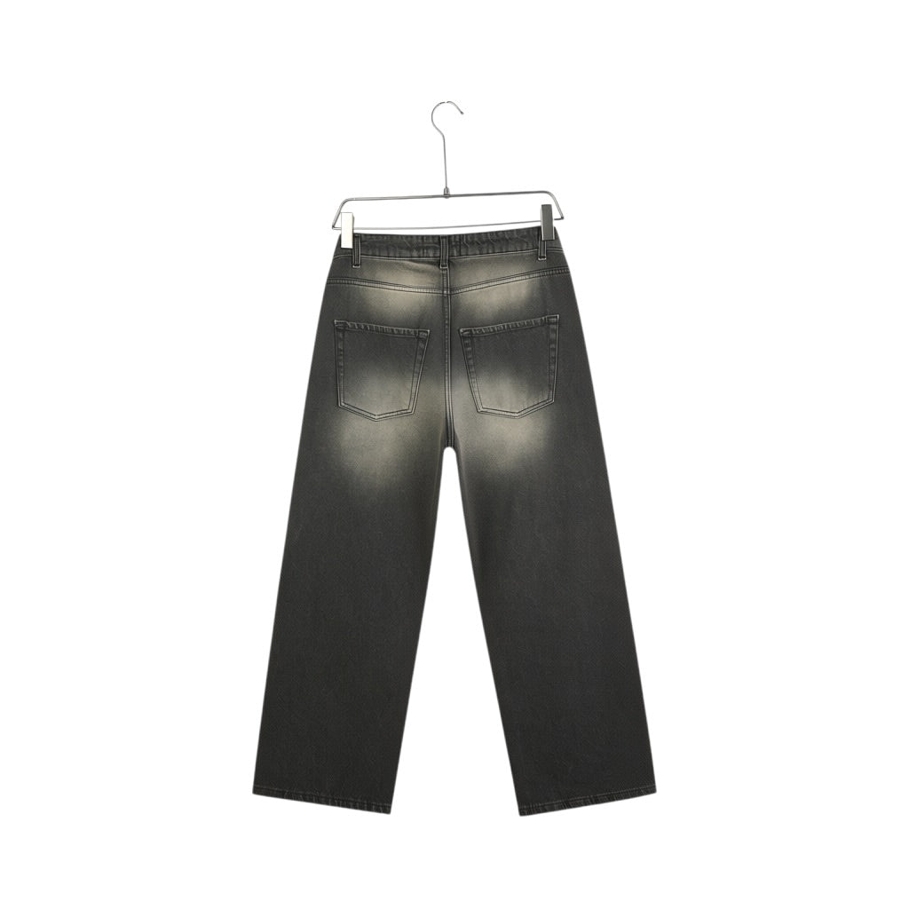 Jeans Baggy Dark Brown Washed