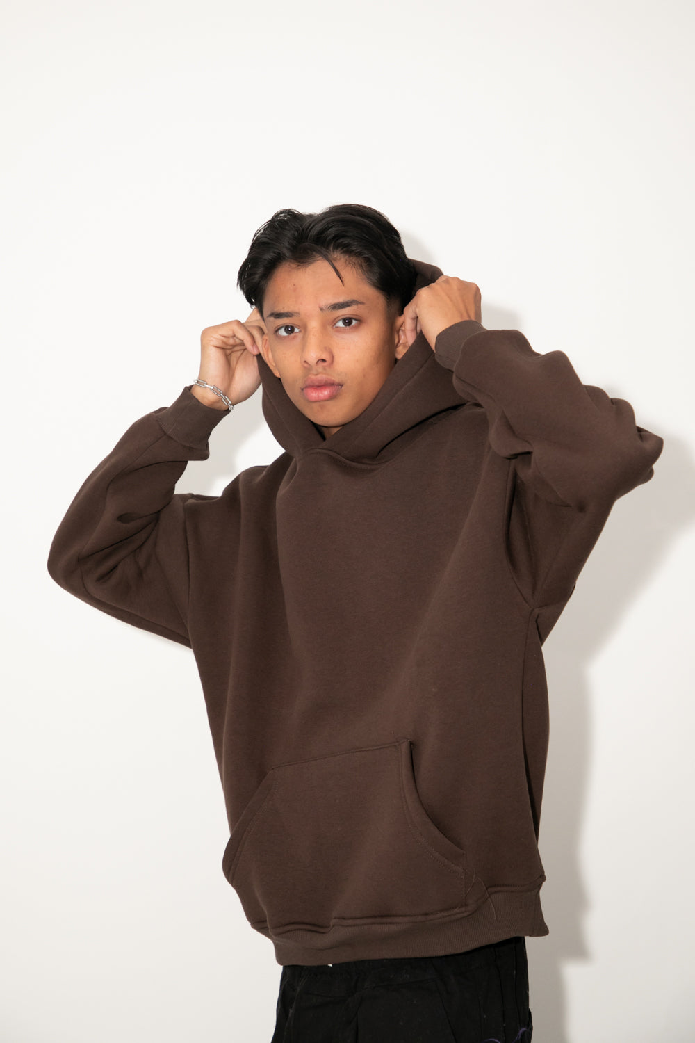 Felpa boxy fit marrone