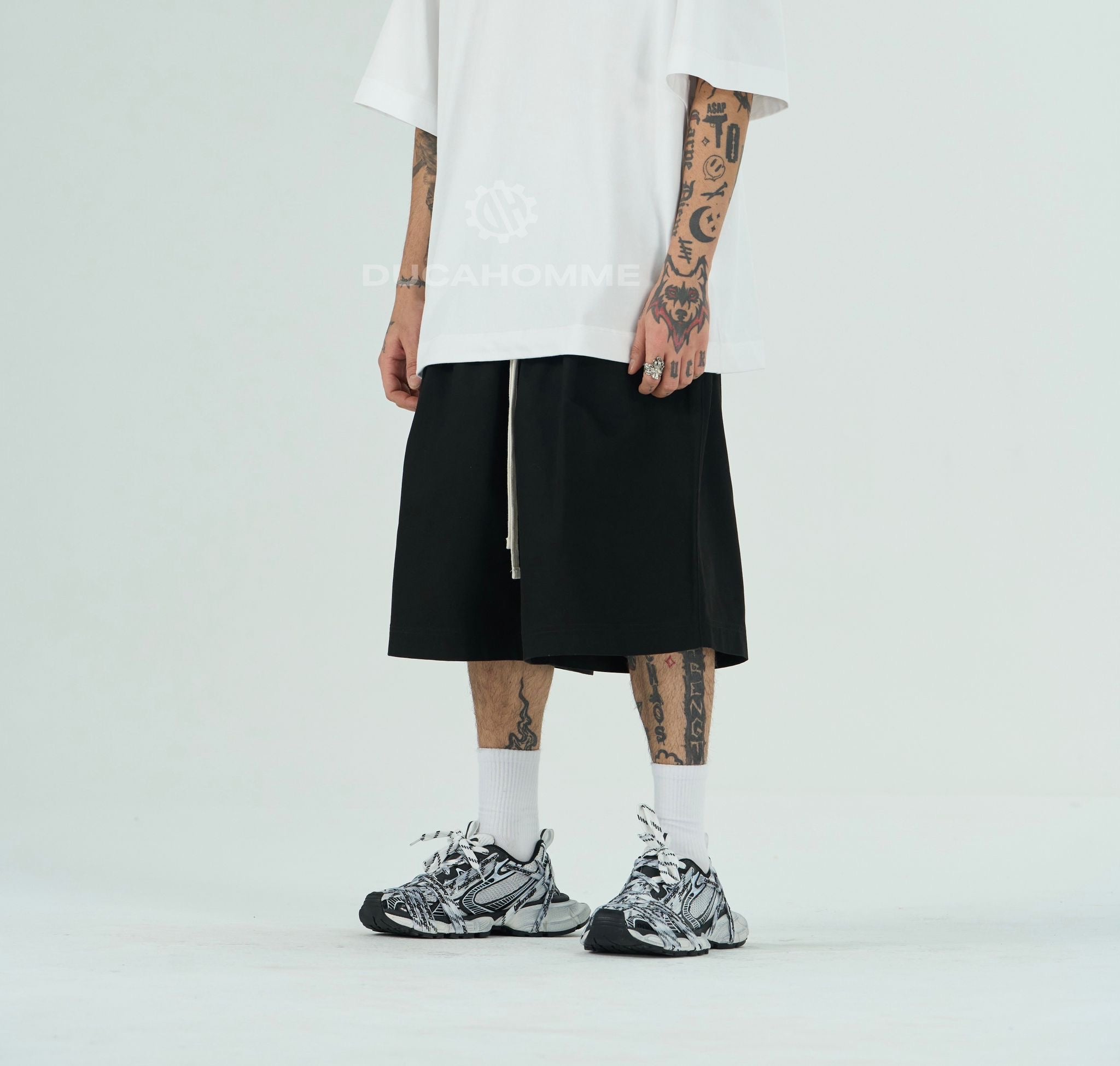 Pantaloncino Monocolor nero