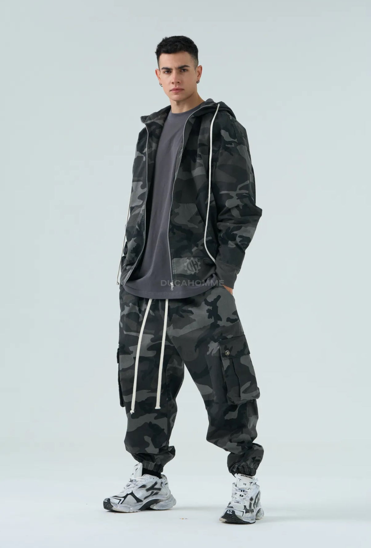 Completo camo nera militare