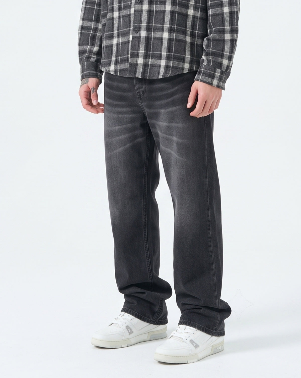 Jeans Baggy Washed Black uomo – TAZIM, foto 3