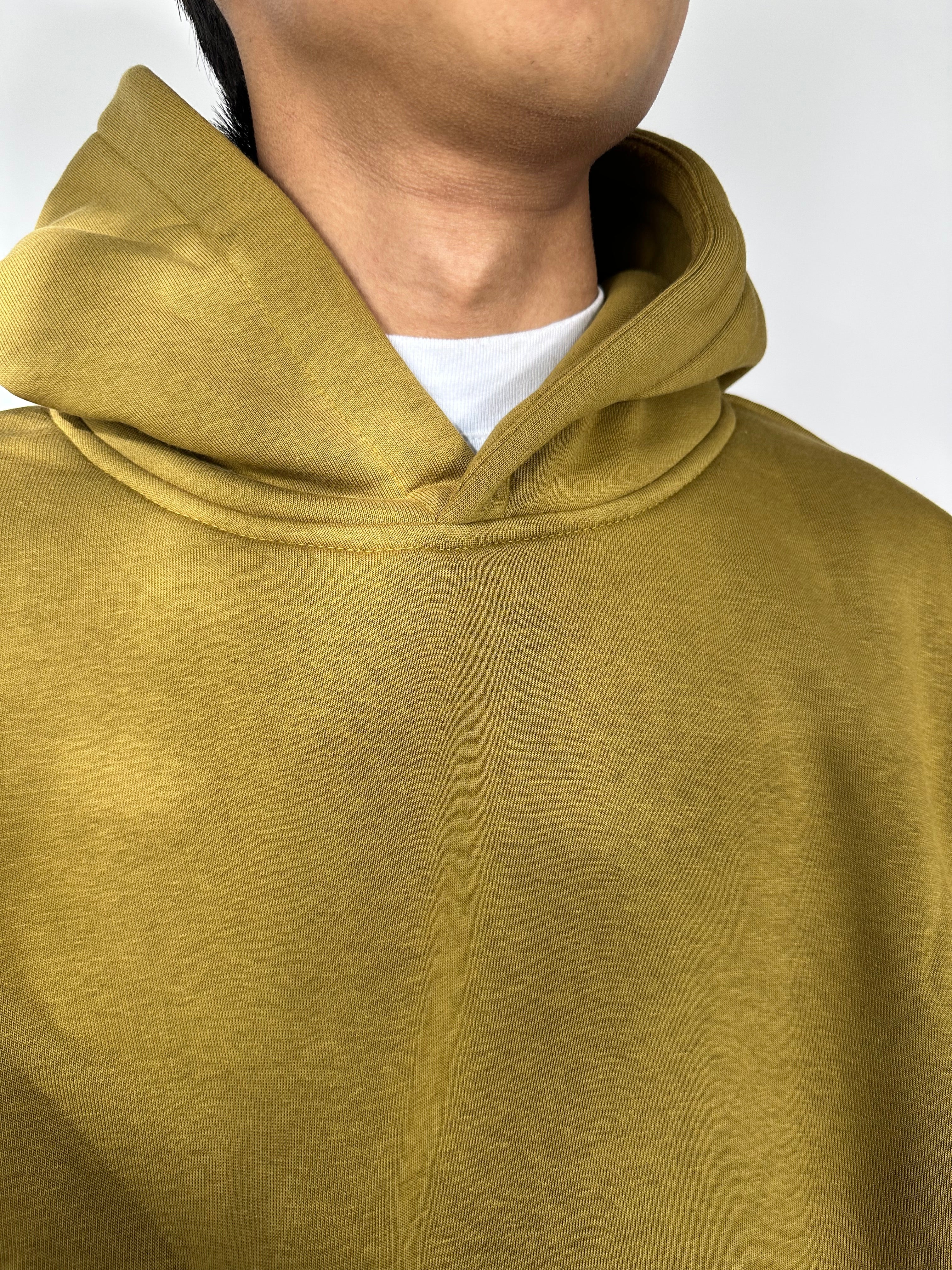 Felpa boxy fit senape