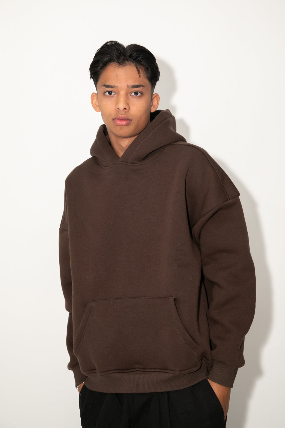 Felpa boxy fit marrone