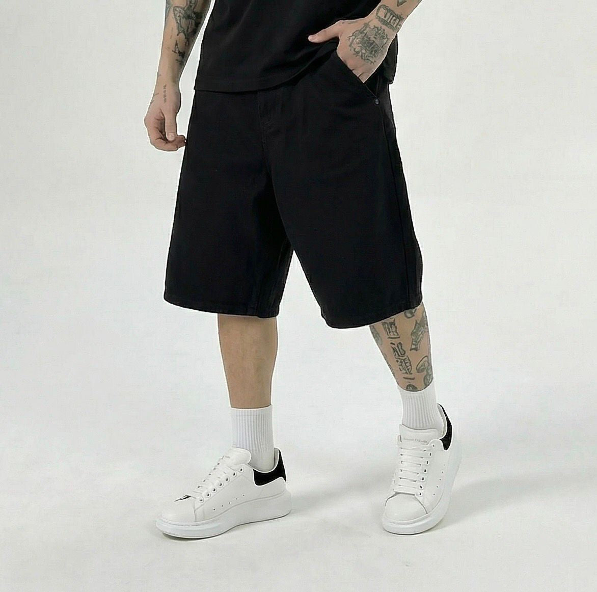 Short Denim Black - Jeans Shorts Urban Streetwear