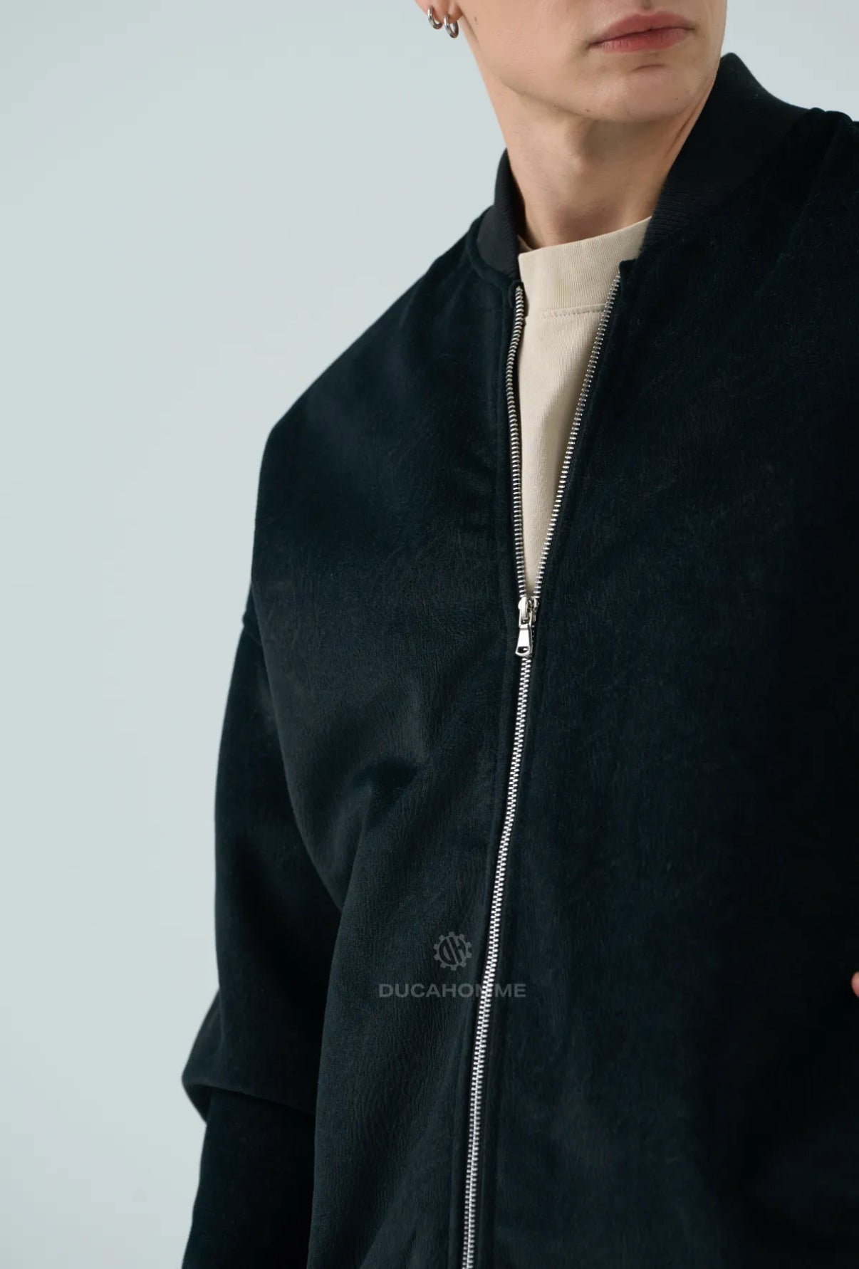 Bomber in velluto nero