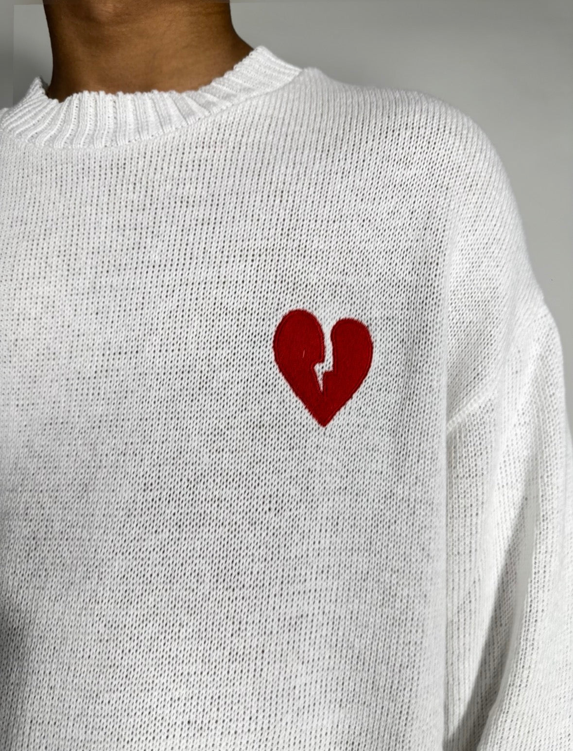 Maglione NO LOVE bianco