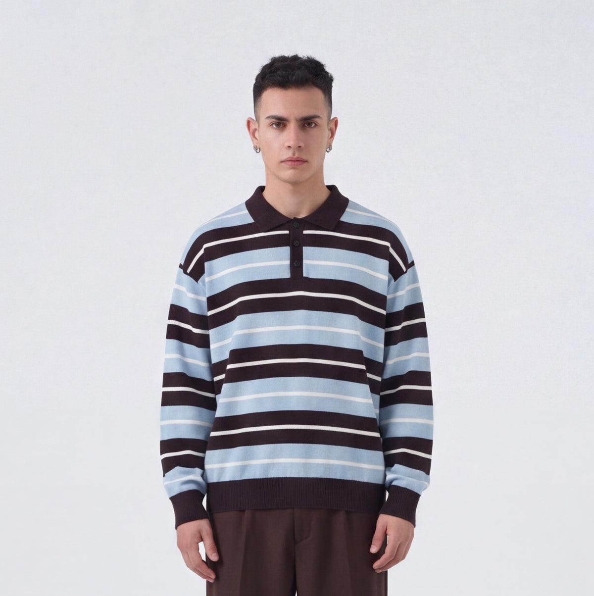 Polo Multi-Line celeste