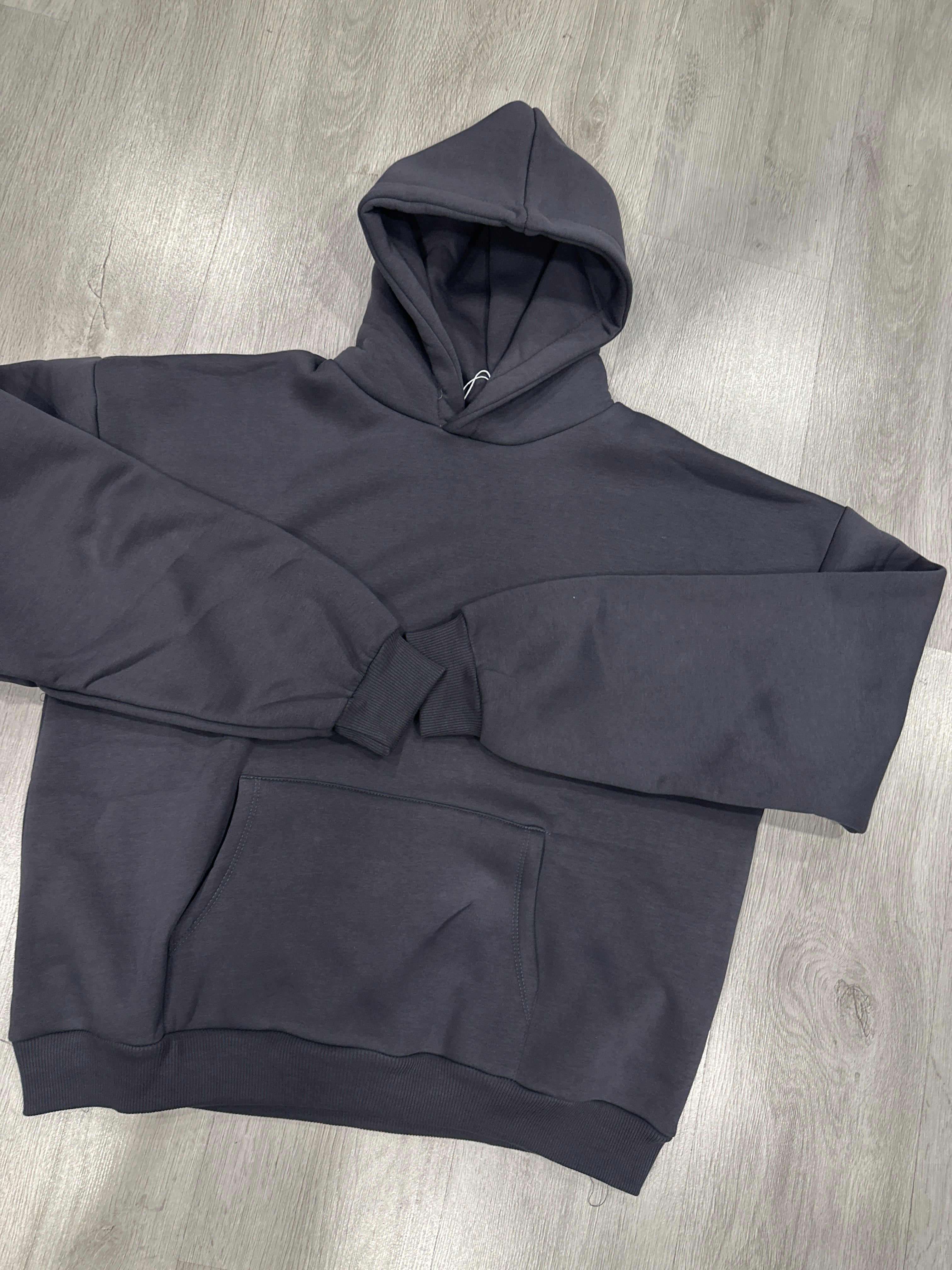 Felpa boxy fit grigio piombo