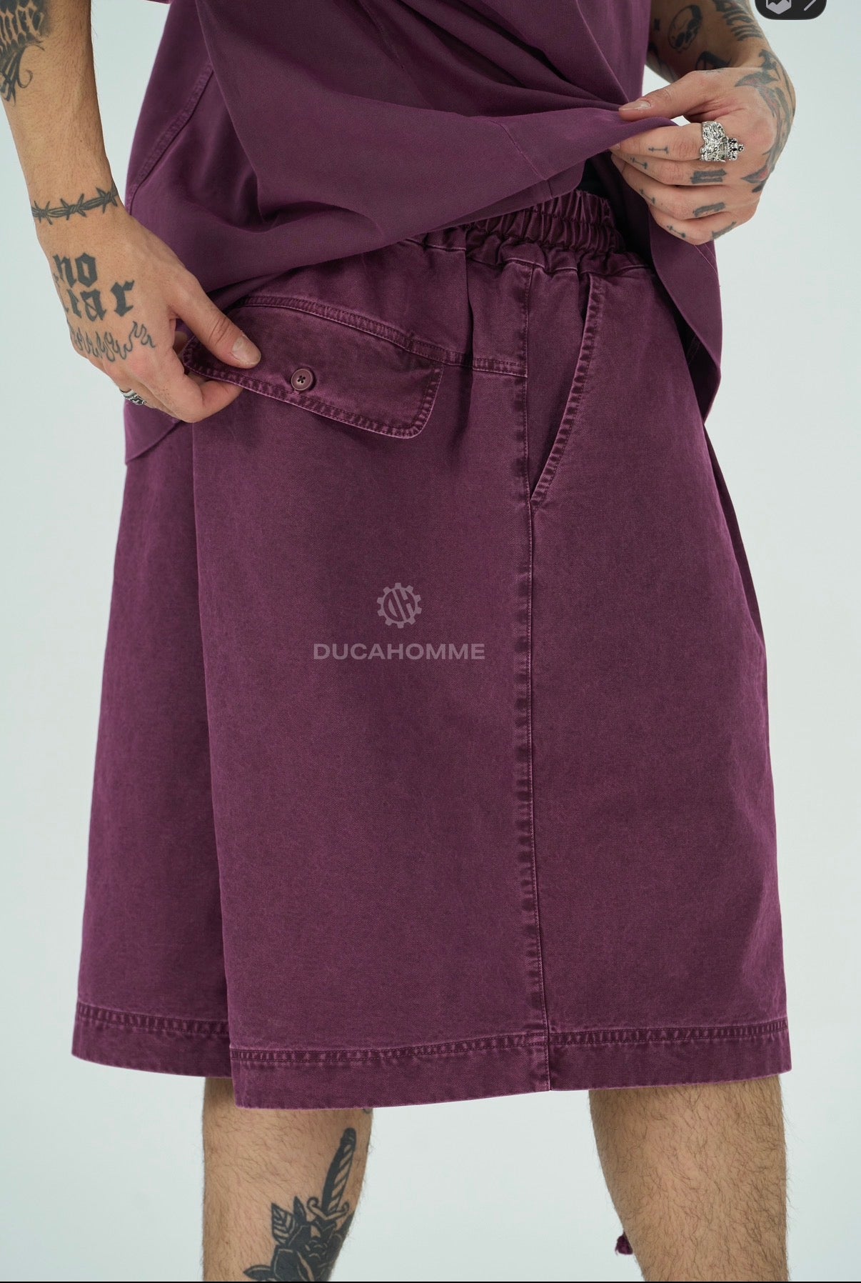 Pantaloncino Washed Bordeaux | Baggy Urban | TAZIMSHOP