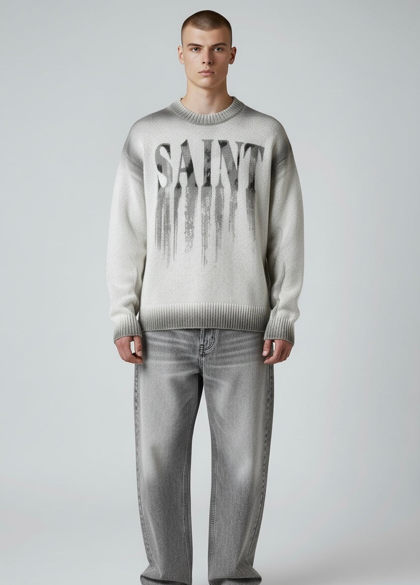 Maglione saint bianco sfumato