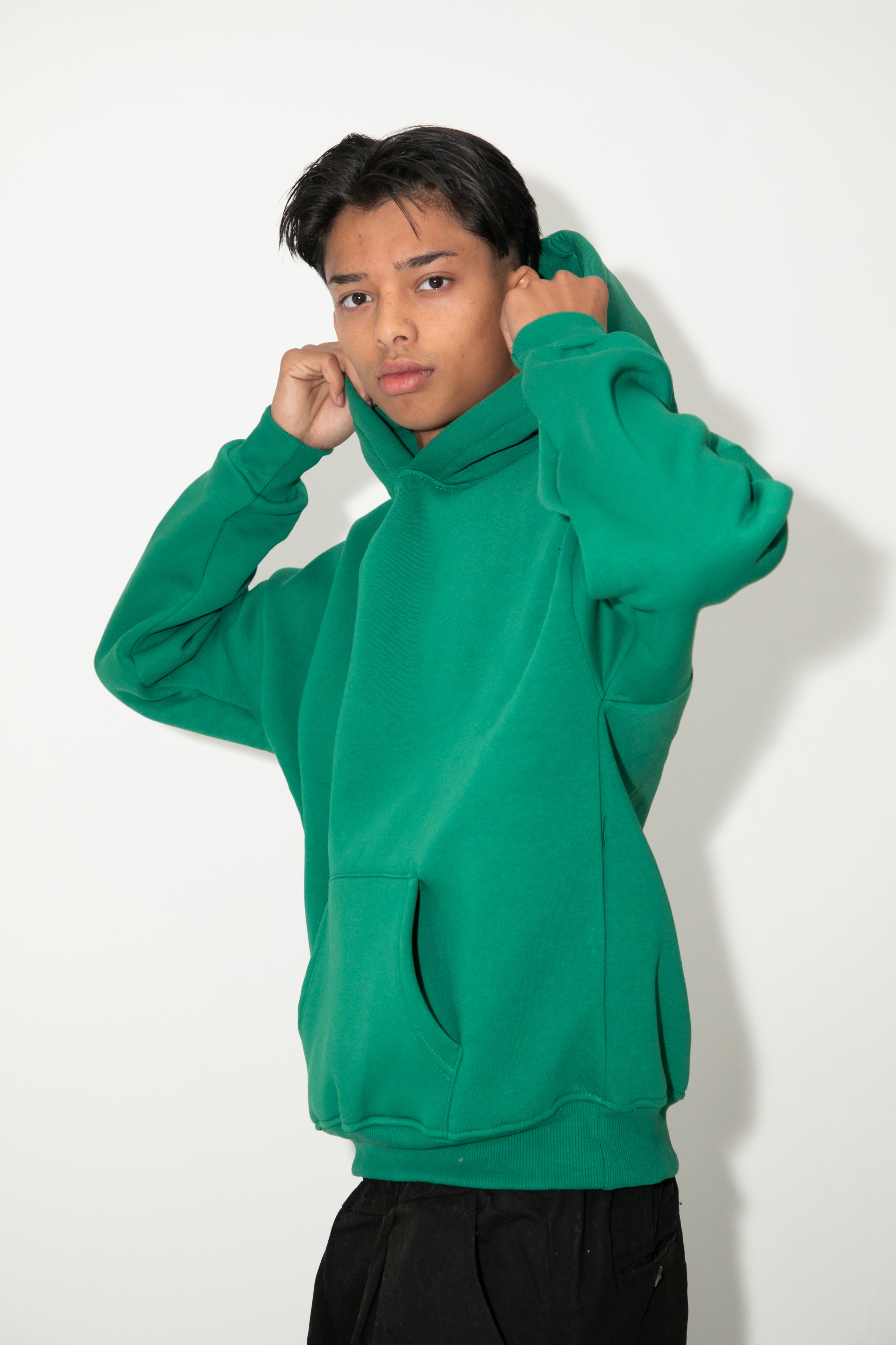 Felpa boxy fit verde