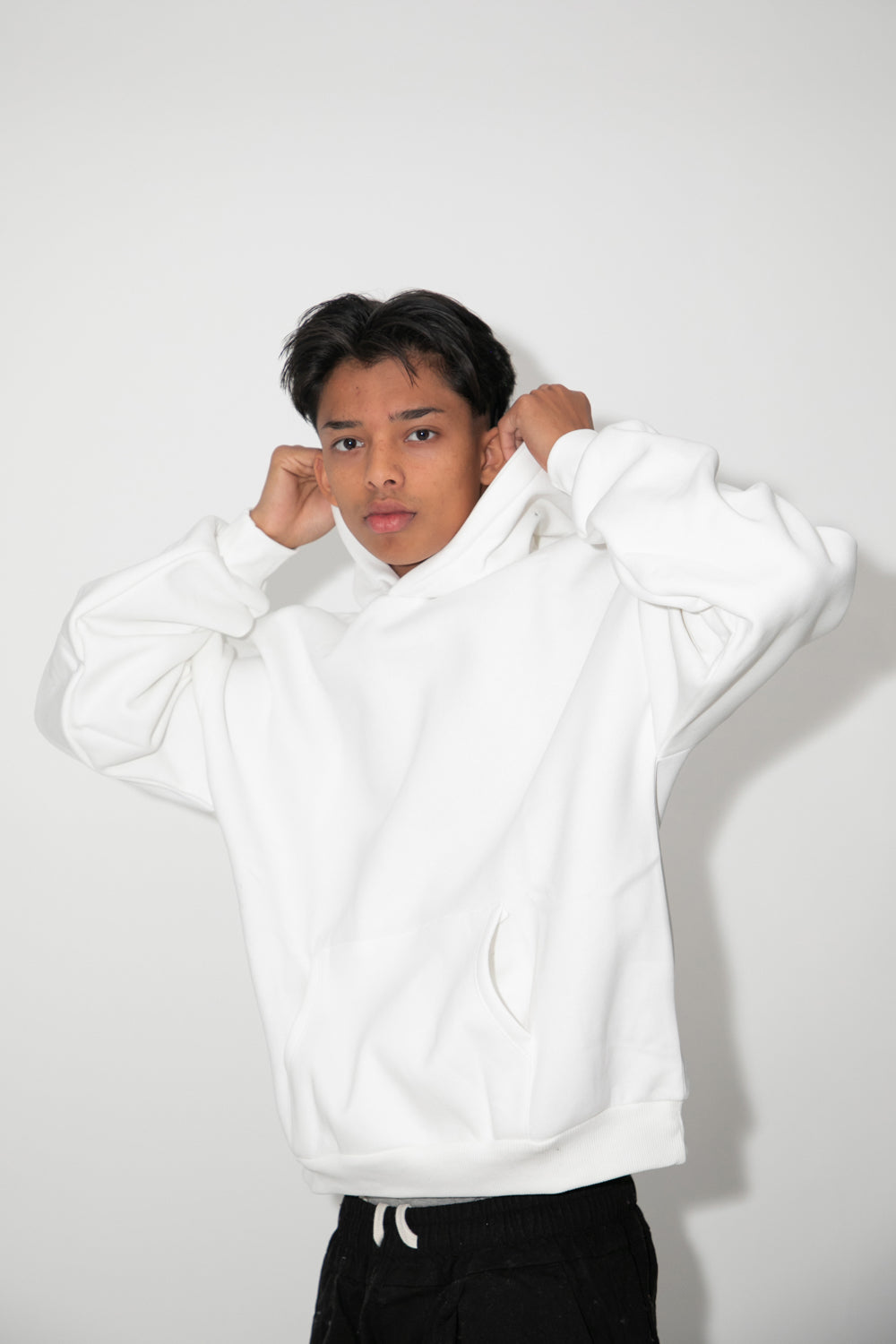 Felpa boxy fit bianca