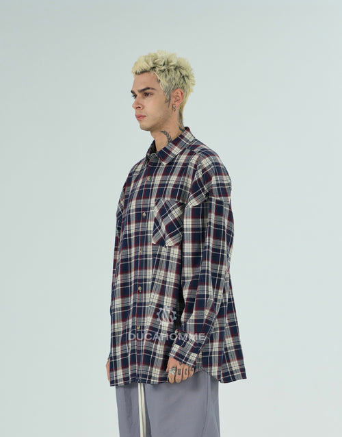 Camicia Multiline Bordeaux uomo – TAZIM