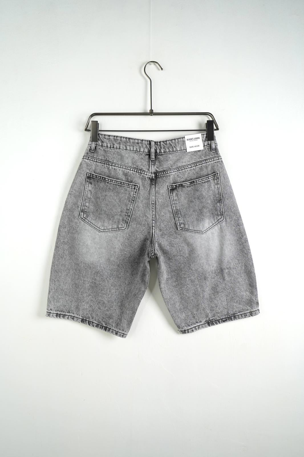 Short Denim Balloon Gray - Jeans Shorts Urban Streetwear
