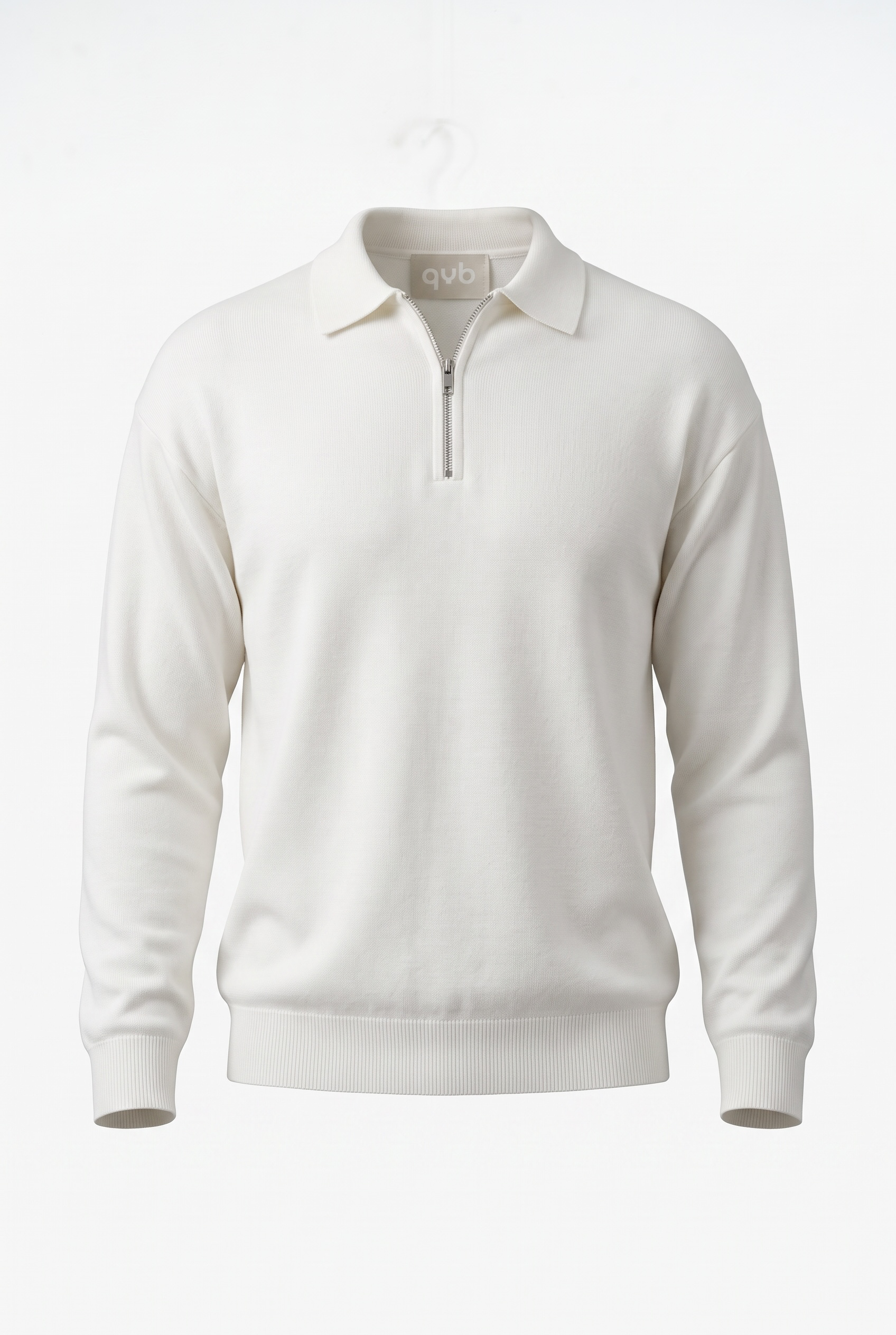 Polo in Maglia Leggera con Mezza Zip – Vestibilità Regular