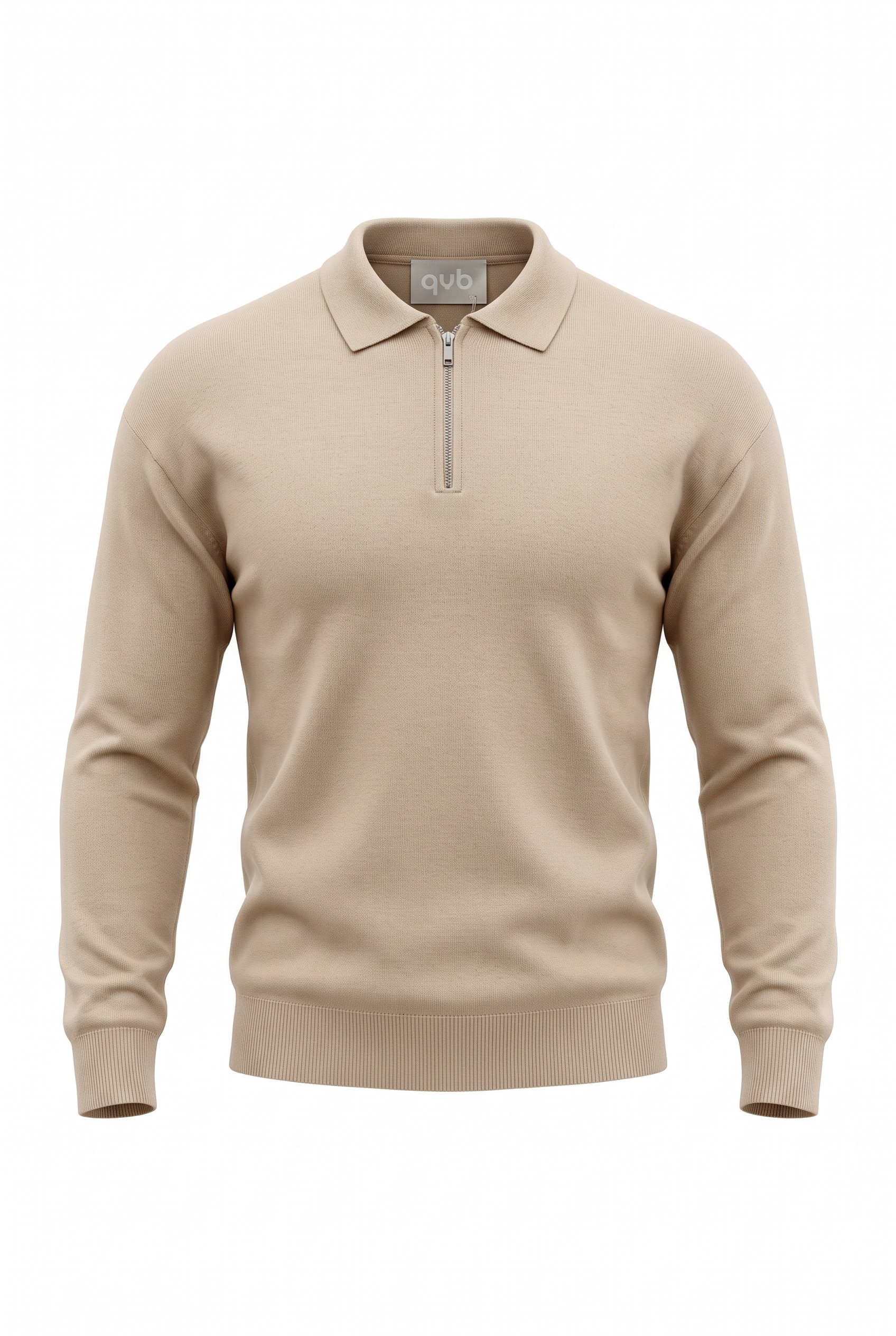Polo in Maglia Leggera con Mezza Zip – Vestibilità Regular