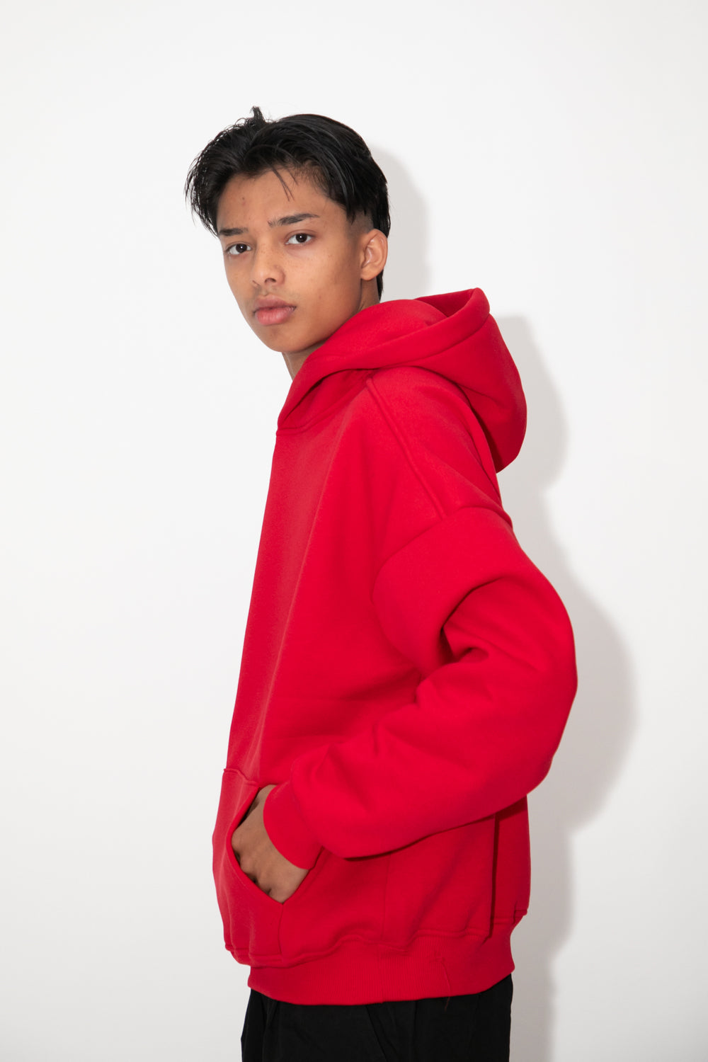 Felpa boxy fit rossa