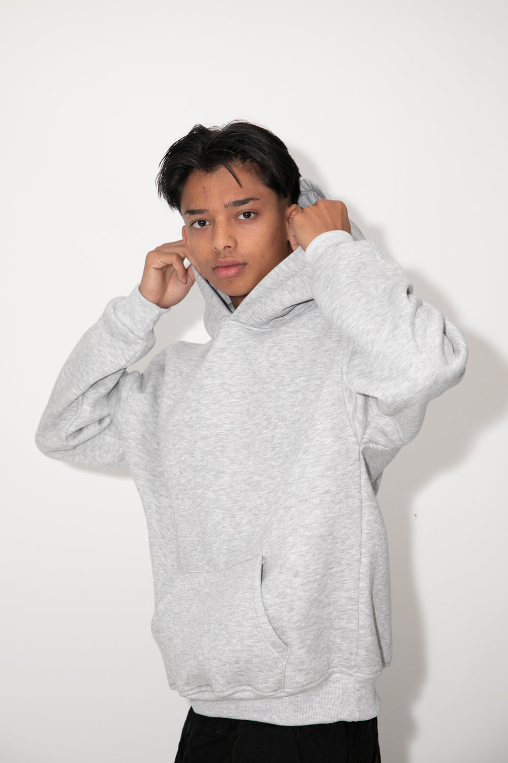 Felpa boxy fit grigio nyk