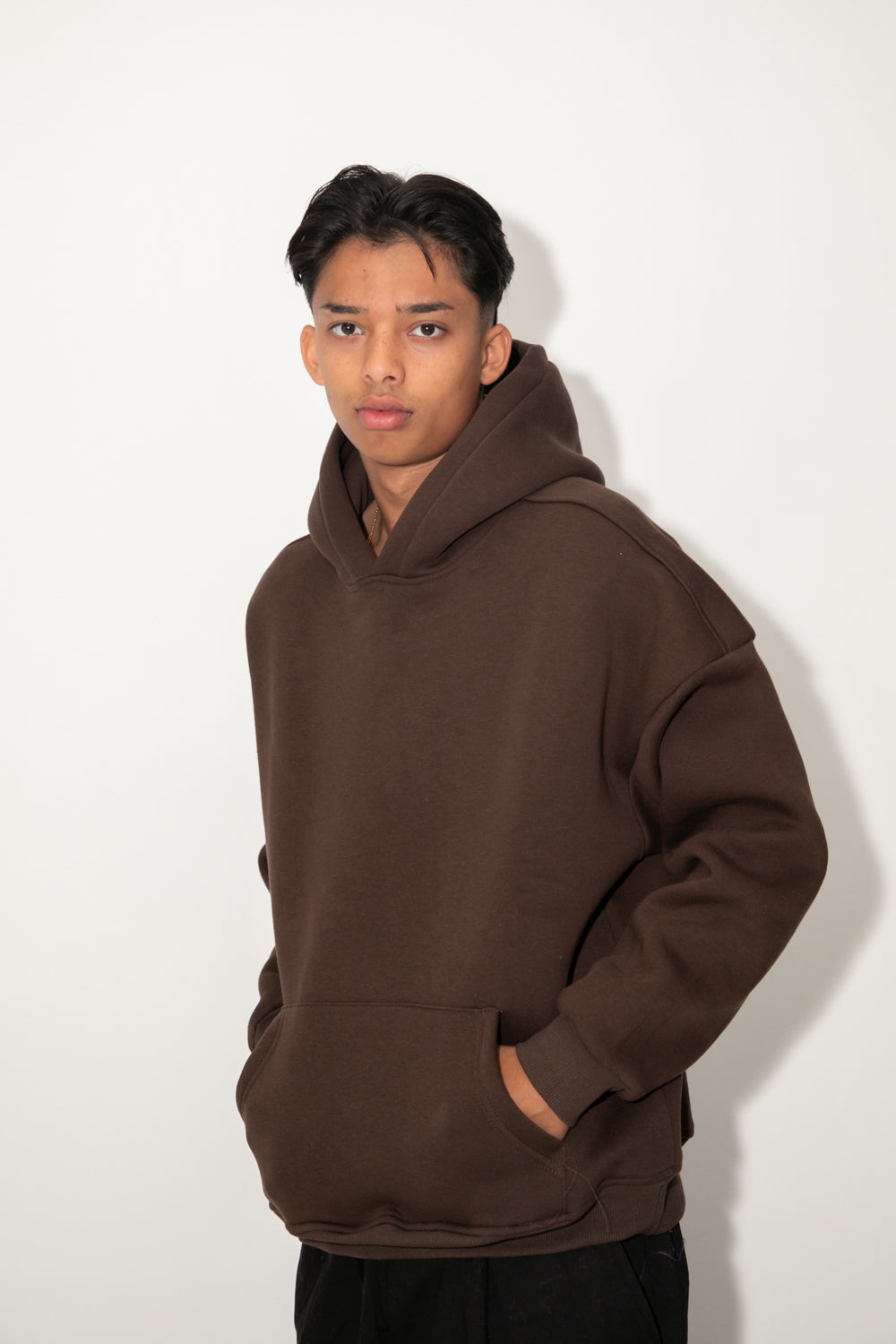 Felpa boxy fit marrone